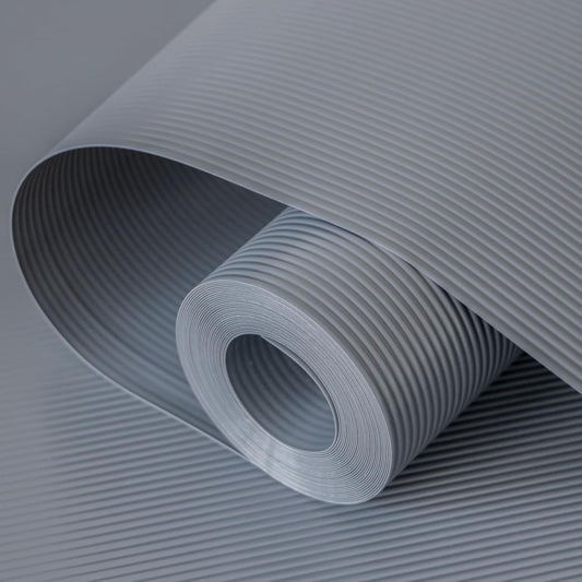 Shelf Liners 20 in x 20 ft EVA Drawer Mats, Non-Adhesive Cupboard Pad, Kitchen Cabinet Lining Fridge Cushion (Gray Stripe, 50.8cmx610cm)