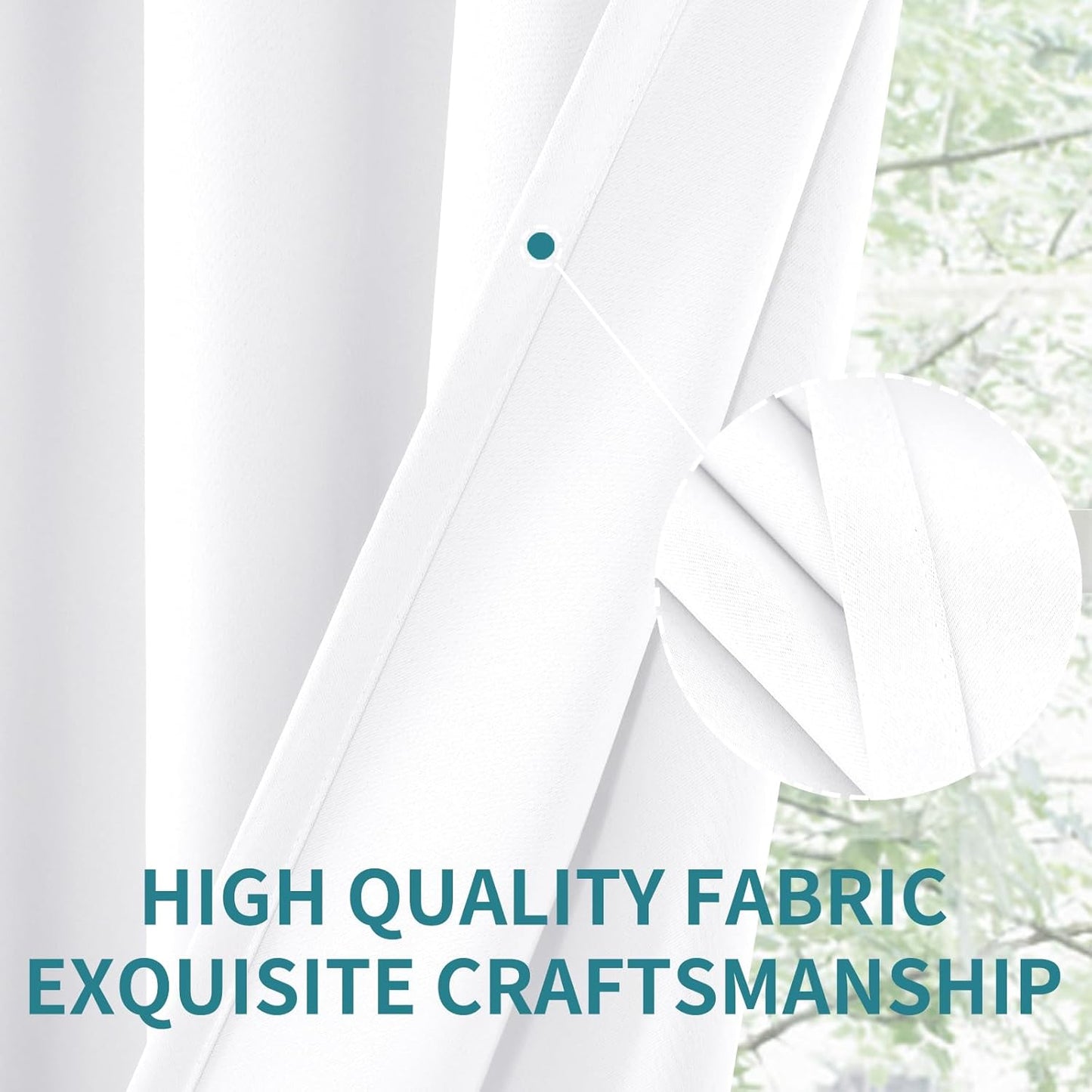 BGment Short White Curtains 40 Inches Length for Window Kitchen - Rod Pocket 34 Inch Wide Small Drapes for Bedroom Cabinet Cafe Basement Privacy, 2 Panels, 34 x 40 Inch