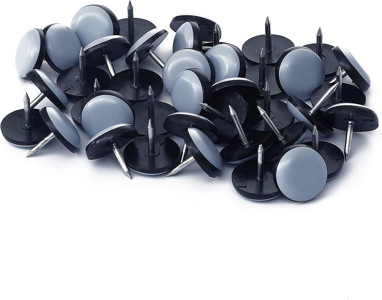 Furniture Glides Sliders-Furnigear PTFE (Teflon) Chair Leg Movers Sliders for Carpet and Hardwood Surface - Move Your Furniture Easy & Safely - Best Floor Protector (1 inch/Nail, 40pack)