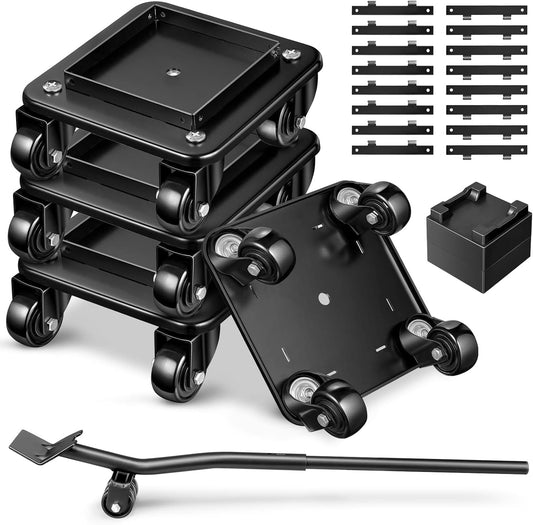 KEDSUM 2000LBS Furniture Movers with Wheels, Heavy Duty Furniture Dolly Set of 4, Dolly Kit Furniture Mover with Ball-Bearing Casters for Appliance, Sofa, Pool Table