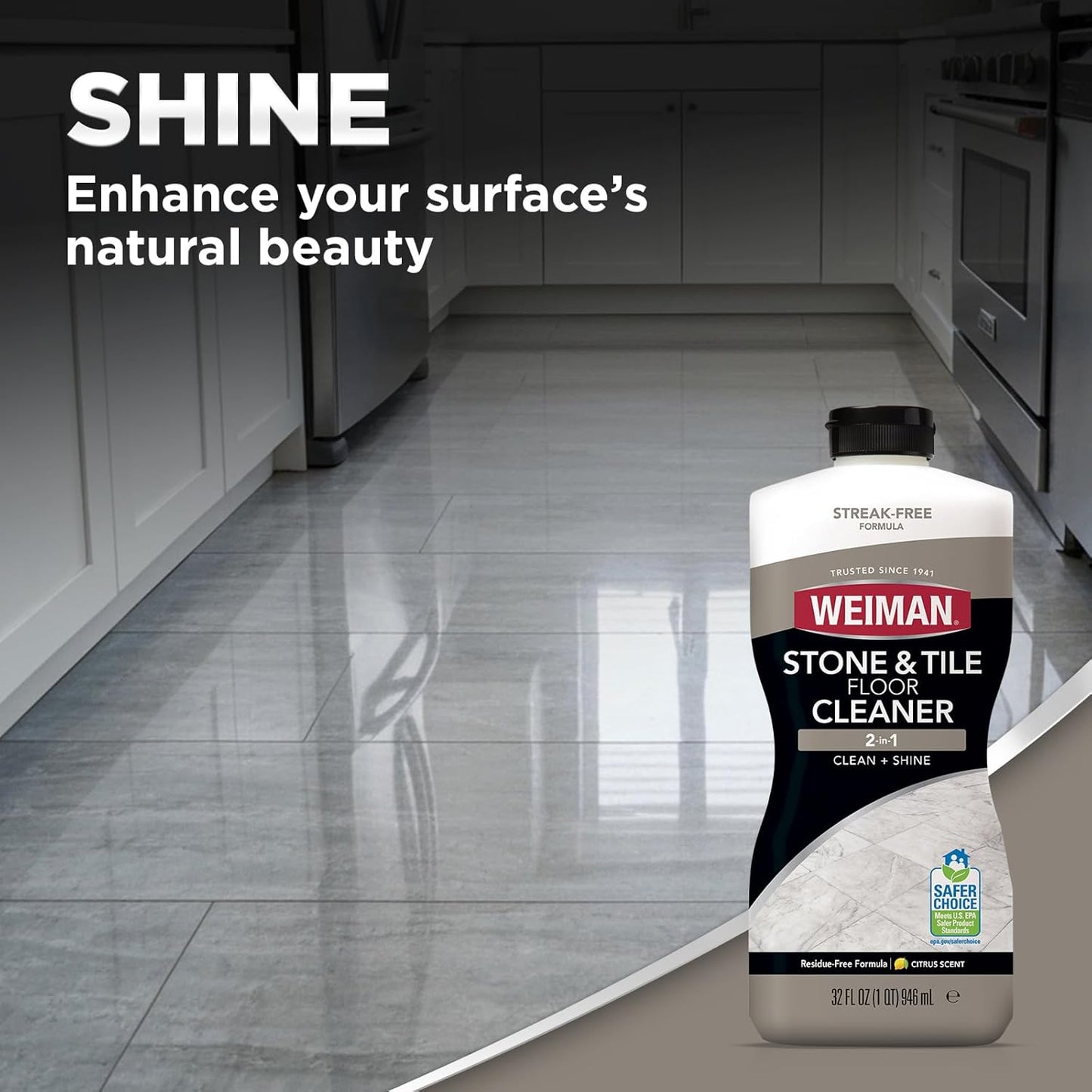 Weiman Stone Tile and Laminate Cleaner - 32 Ounce 2 Pack