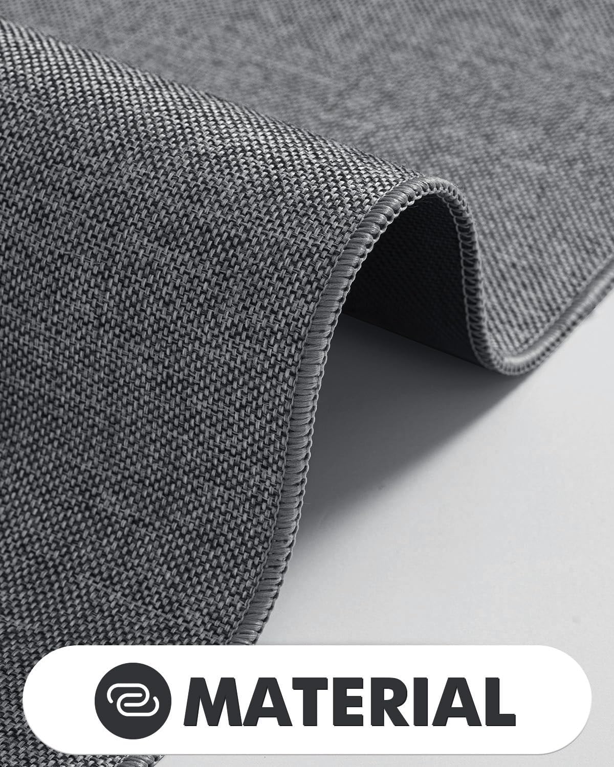 LUMI Indoor Door Mat 36"x56", Ultra Thin Low Profile Non-Slip Doormat for Home Entrance, Absorbent & Stain-Resistant Welcome Mats, Washable Entryway Mat for Front Door, Patio, Porch, Grey