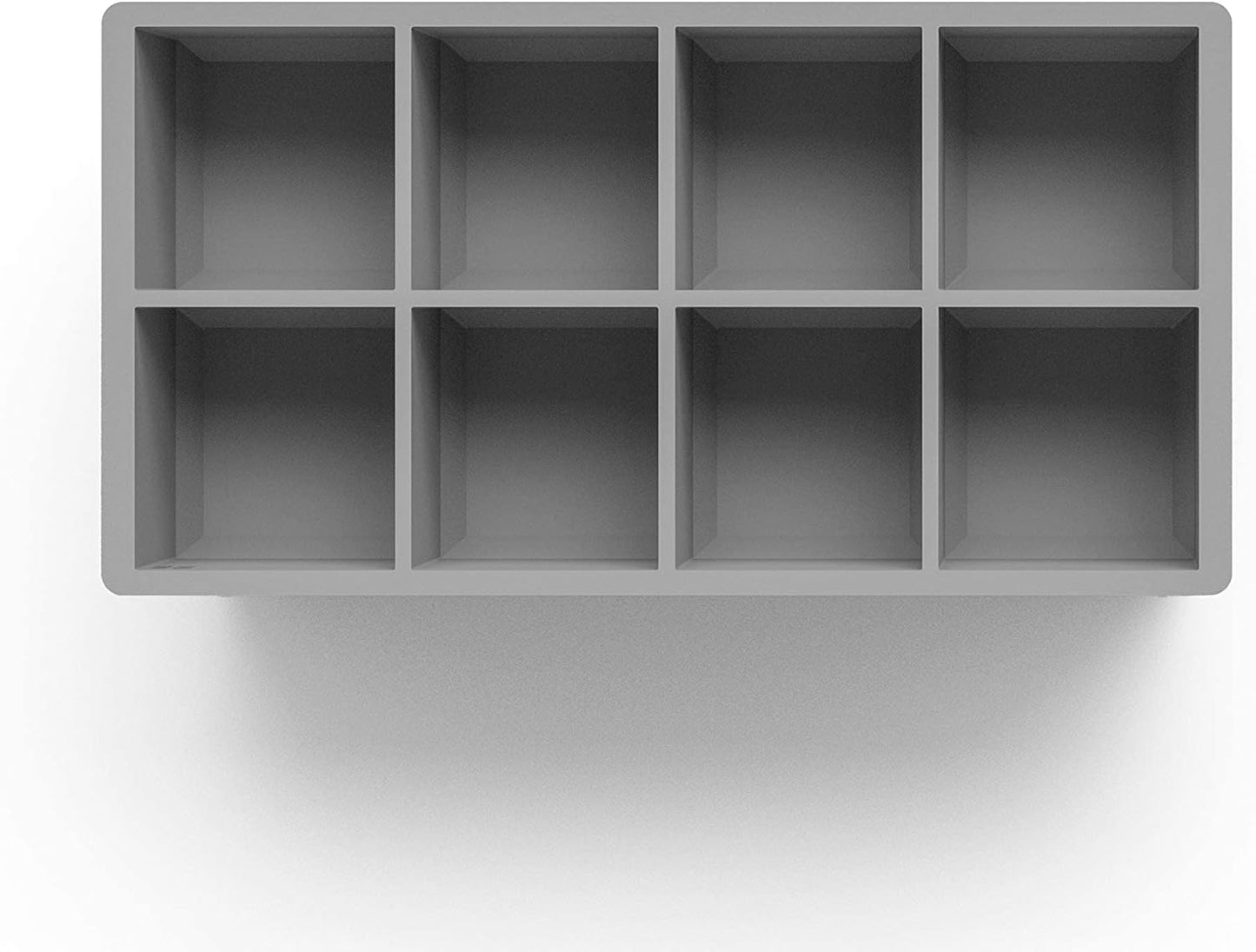 glacio Ice Cube Molds – 2-Pack Silicone Trays for 8 Large Square Cubes – Slow-Melt Ice for Whiskey, Cocktails, Coffee & More