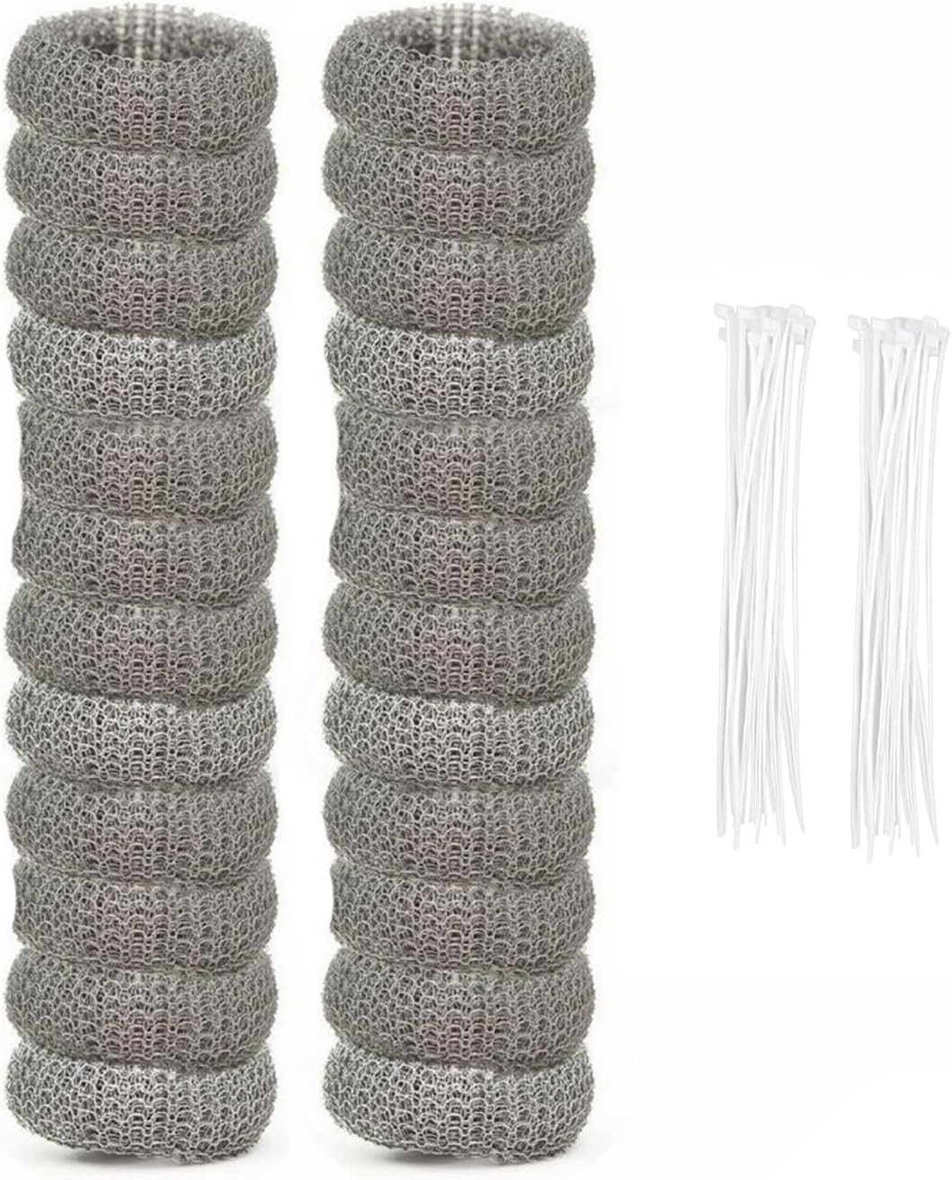 Stainless Steel Lint Traps for Washing Machine Drain Hose – Mesh Filter with Cable Ties for Laundry Sink and Drain Protection(24)