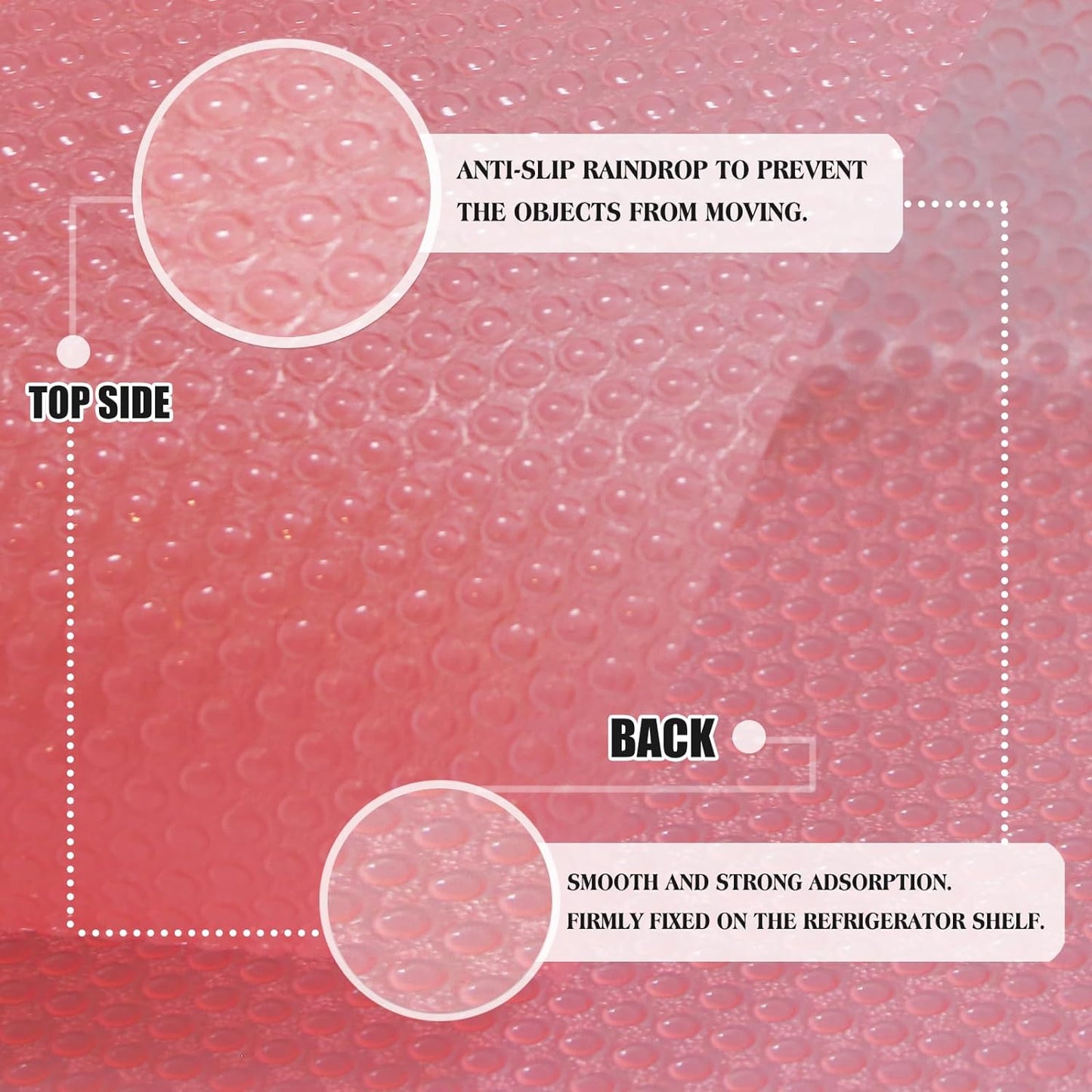 10Pcs Refrigerator Liners, Washable Fridge Liner Shelf Mats Refrigerator Pads for Cupboard Cabinet Drawer Home Kitchen Accessories Organization (Pink)