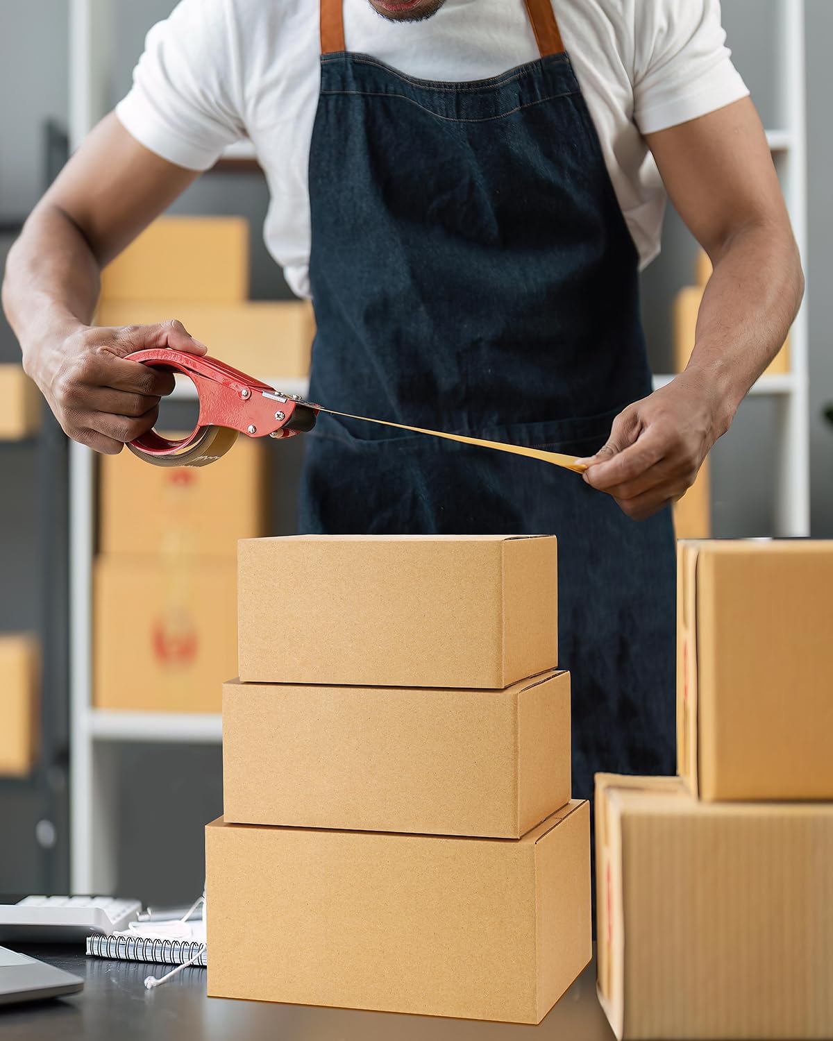 Assorted-Sizes-Shipping-Boxes-45-Pack: 8x6x4 & 9x6x4 & 10x7x5 Small-Shipping-Boxes-Mailers, Brown Corrugated-Cardboard-Boxes-for-Packing-Small-Business Mailing