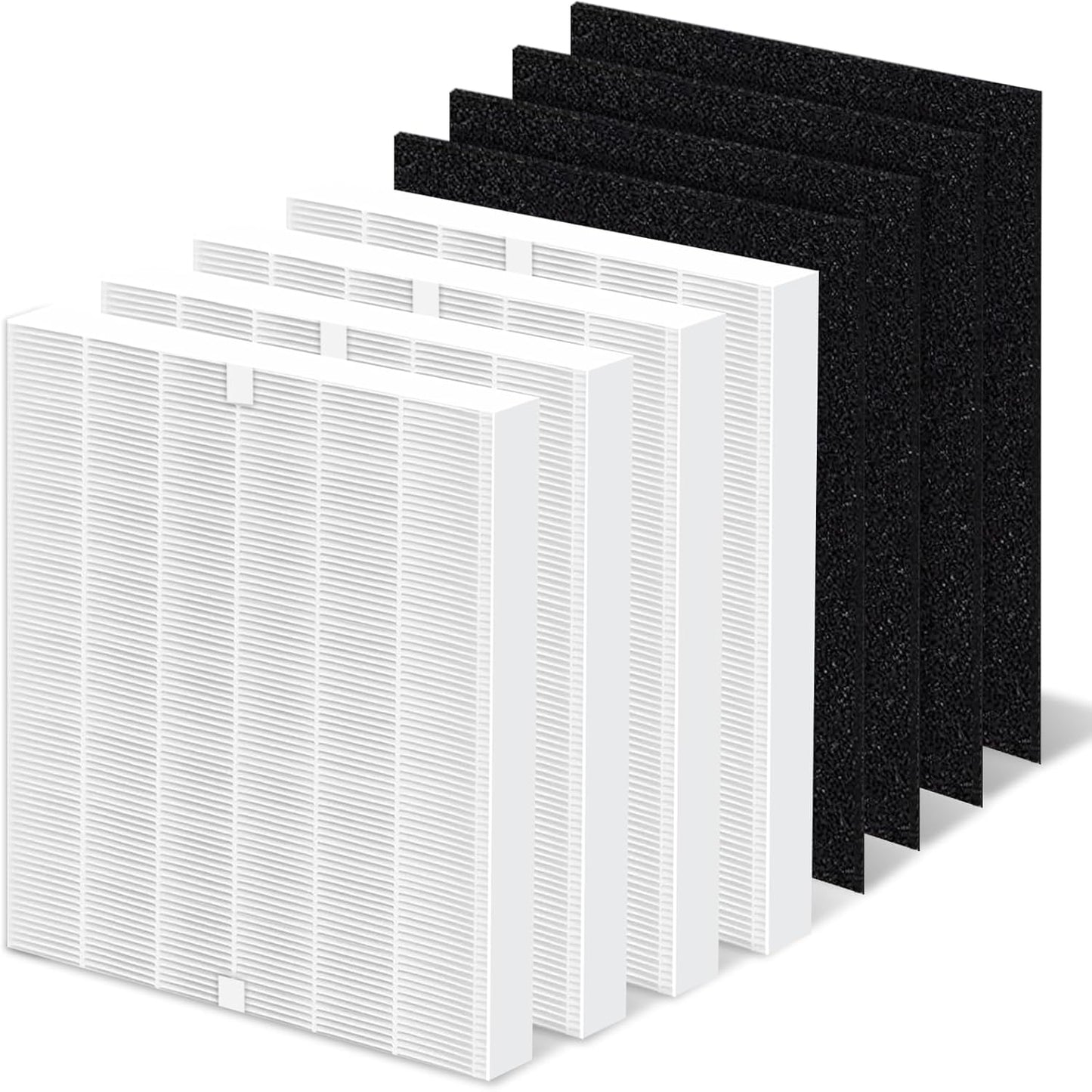 AP-1512HH Replacement Filter Compatible with Coway Airmega AP-1512HH and Airmega 200M air Puri-Fier, AP-1512HH-FP, AP-1518R, AP-1519P, 4 Filter, 4 Carbon Filters, Compared to Part #3304899
