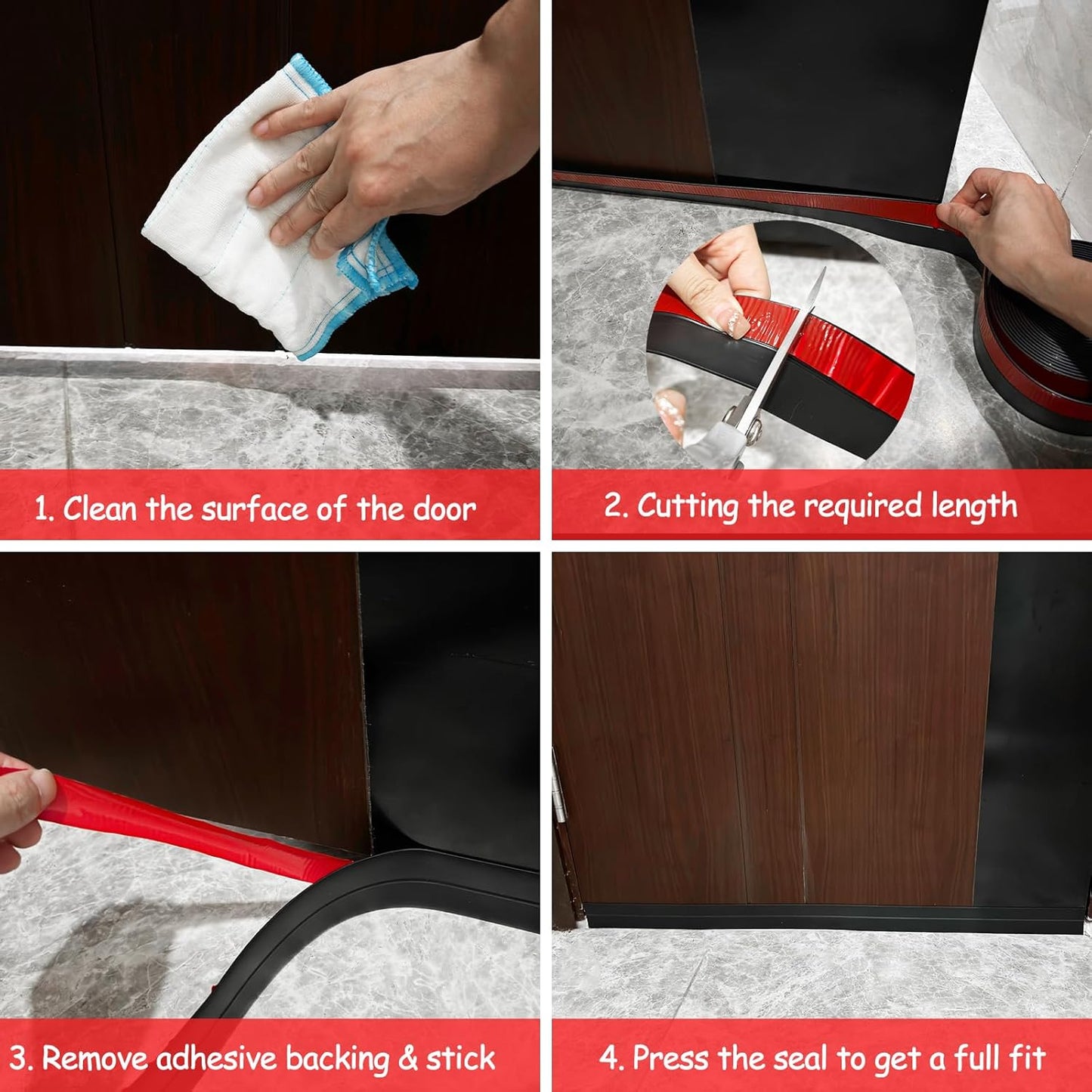 Silicone Weather Stripping, 3 inch (W) x 20 Ft (L) Door Draft Stopper, Windows Seal Strip for Gaps of Door and Windows, Garage Door Under Bottom, Sealing Tape Shower Doors Sweep, White