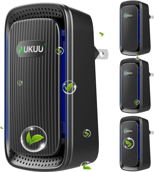 Air Ionizers (4 Pack）- Plug In Negative Ion Air Purifiers - Quiet Air Freshener for Home, Bedroom, Office, Basement - Portable Air Purifier Odor, Smoke, Dust, Pet Smell - Mini Air Cleaner Black