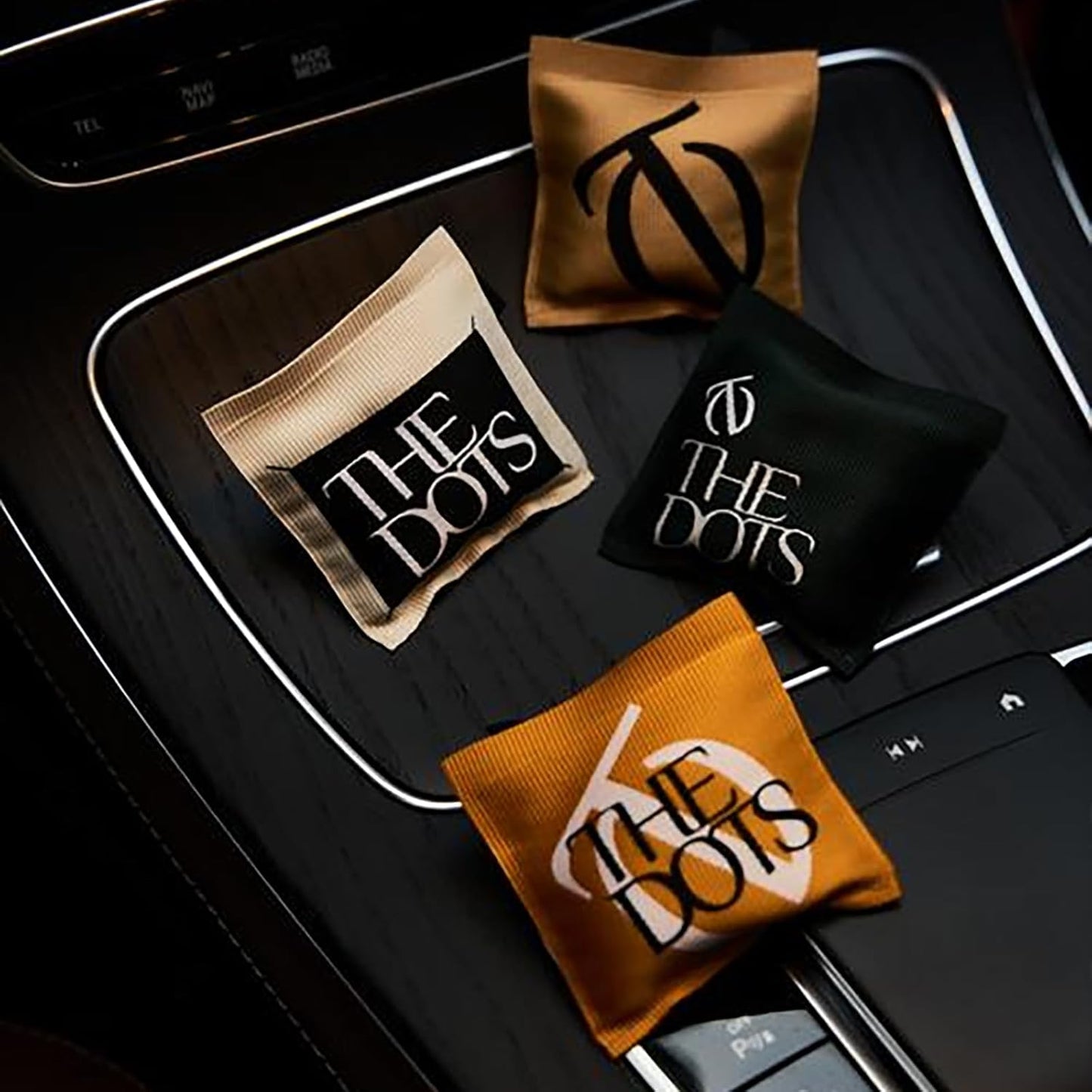 THEDOTS Series Sicilian Orange Car Vent Clip, Fabric Sachet Air Freshener, 30 Days Long-Lasting for Car Interior Decor, Non-Toxic (1 Pack)