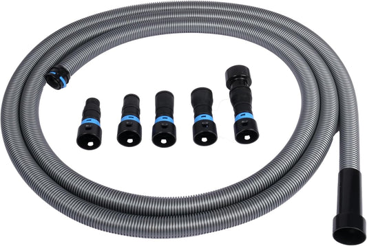 Cen-Tec Systems 94720 Quick Click 20 Ft. Hose for Home and Shop Vacuums with Expanded Multi-Brand Power Tool Adapter Set for Dust Collection