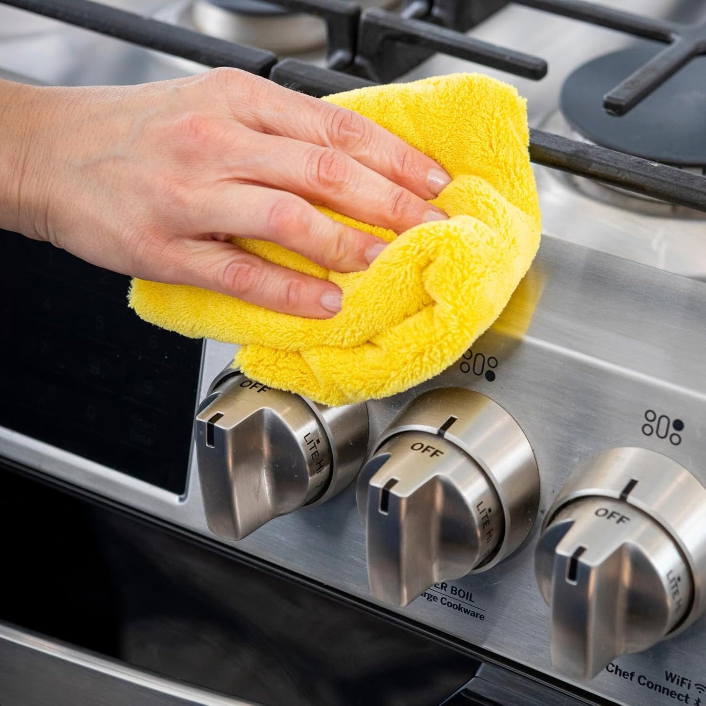 Scrub Daddy 10-Piece Microfiber Towel Set - Gentle Microfiber Cleaning Cloths - Replace Wash Cloths & Cleaning Rags with Lint Free Cloth - Streak-Free Shine on Glass, Cars & More (10 Pack)