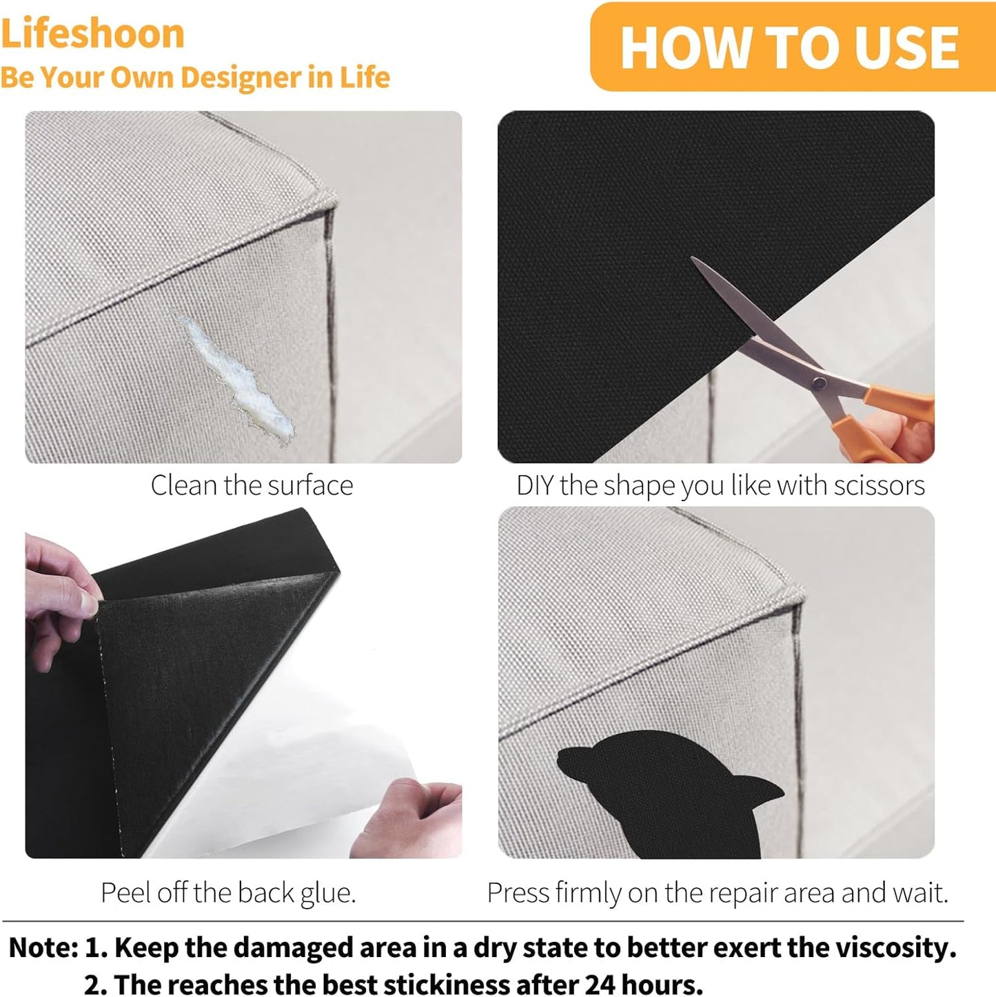 Fabric Repair Patches, 17X158 Inch Canvas Self-Adhesive Fabric Patches Tape Durable, DIY Large Canvas Repair for Sofa, Couches, Furniture, Chair, Clothing （17X158 Inch, White）