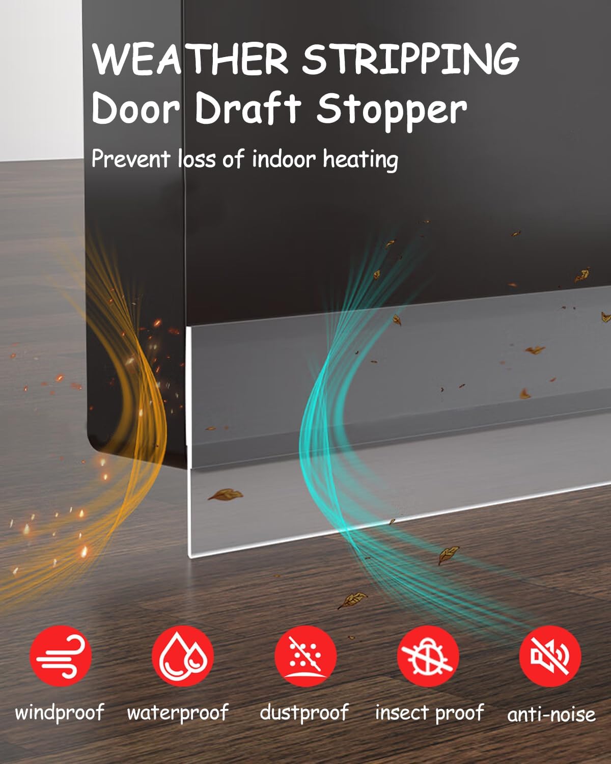 Silicone Weather Stripping, Door Draft Stopper Window Seal Strip for Gaps of Door & Windows, Garage Door Under Bottom, Sealing Tape Shower Doors Sweep (Brown, 2 inch x 20 Ft.)