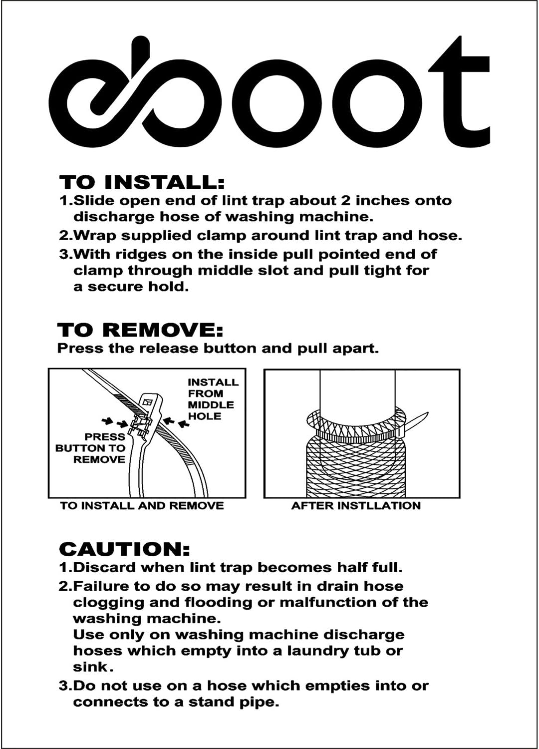 eBoot 15 Pieces Lint Traps Lint Snare Washing Machine Mesh Washer Laundry Hose Filter with 15 Pieces Cable Ties