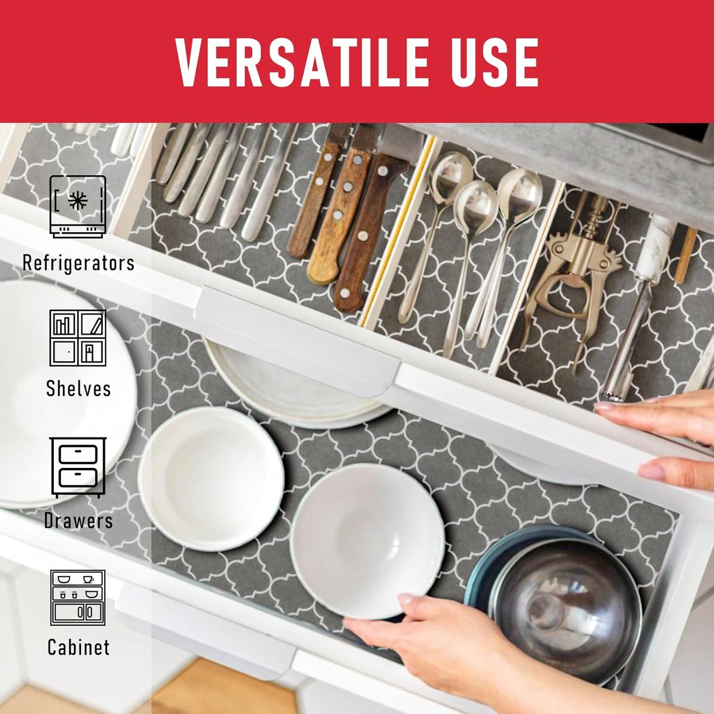 Cooyes 2 in 1 Refrigerator Liners & Fresh mats for Fridge Drawer and Glass Shelves, Absorbent Crisper Mats Washable, BPAfree Cloth Fridge Bin Liners-Keep Produce Fresh Longer