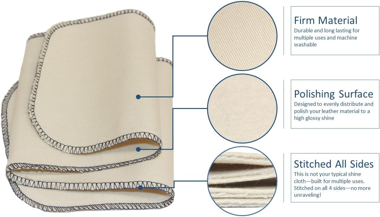 FeetPeople Premium Professional Shine Cloth, 20 Inch x 5 Inch, 3 Cloths