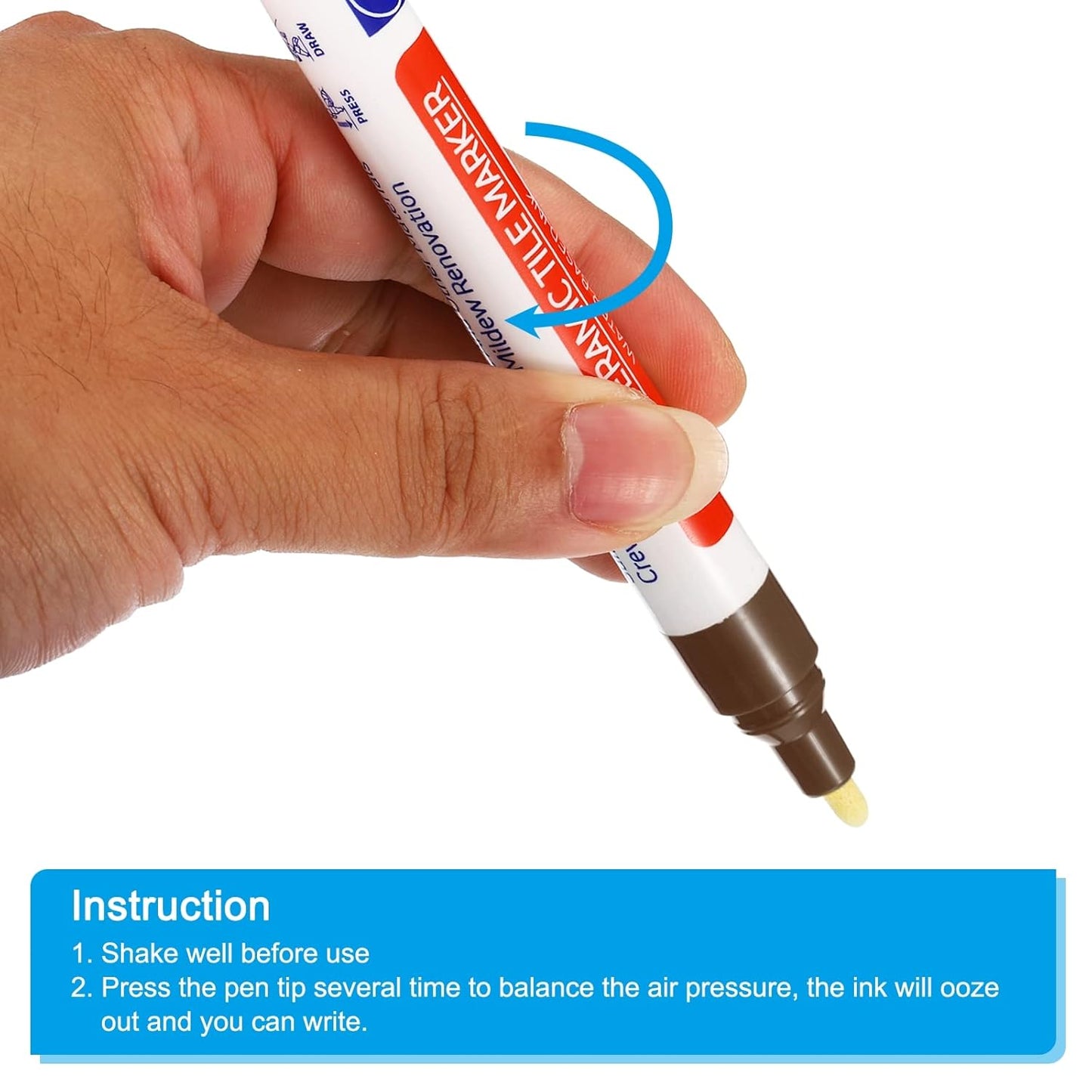 PATIKIL Grout Pen, 4 Pack Dark Brown Tile Marker Waterproof Grout Sealer Pen Tile Repair Pens Paint Pens for Wall Floor Bathroom Kitchen Refresh