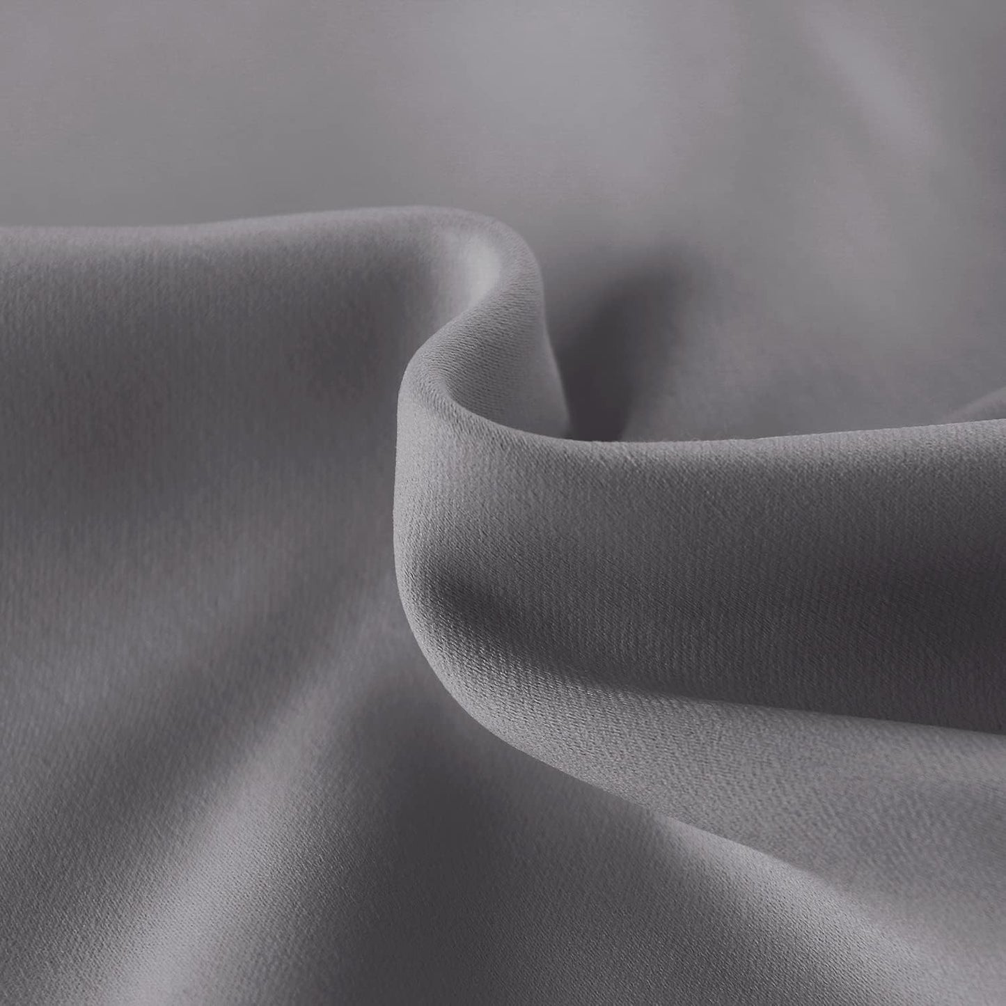 DWCN French Door Curtains – Rod Pocket Thermal Blackout Curtain for Doors with Glass Window, Kitchen and Patio Doors for Privacy, 54 X 80 Inches Long, 1 Curtain Panel with Tieback, Grey