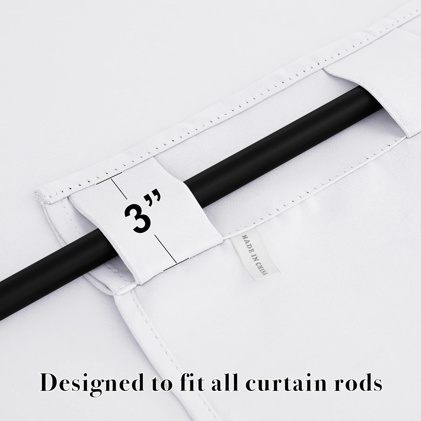 RYB HOME Small Window Curtains Blackout, Privacy Thermal Insulating Drapes for Bedroom Bathroom Basement Cafe Classroom Window Decor, W 34 x L 45 inches, Pure White, 2 Panels