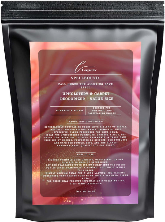 Spellbound Carpet Freshener Powder Refill 36 oz | Powerful Odor Eliminator for Home | Upholstery Deodorizer | Carpet Deodorizer | Pet Urine | Cat Litter Box | Love Spell Fragrance