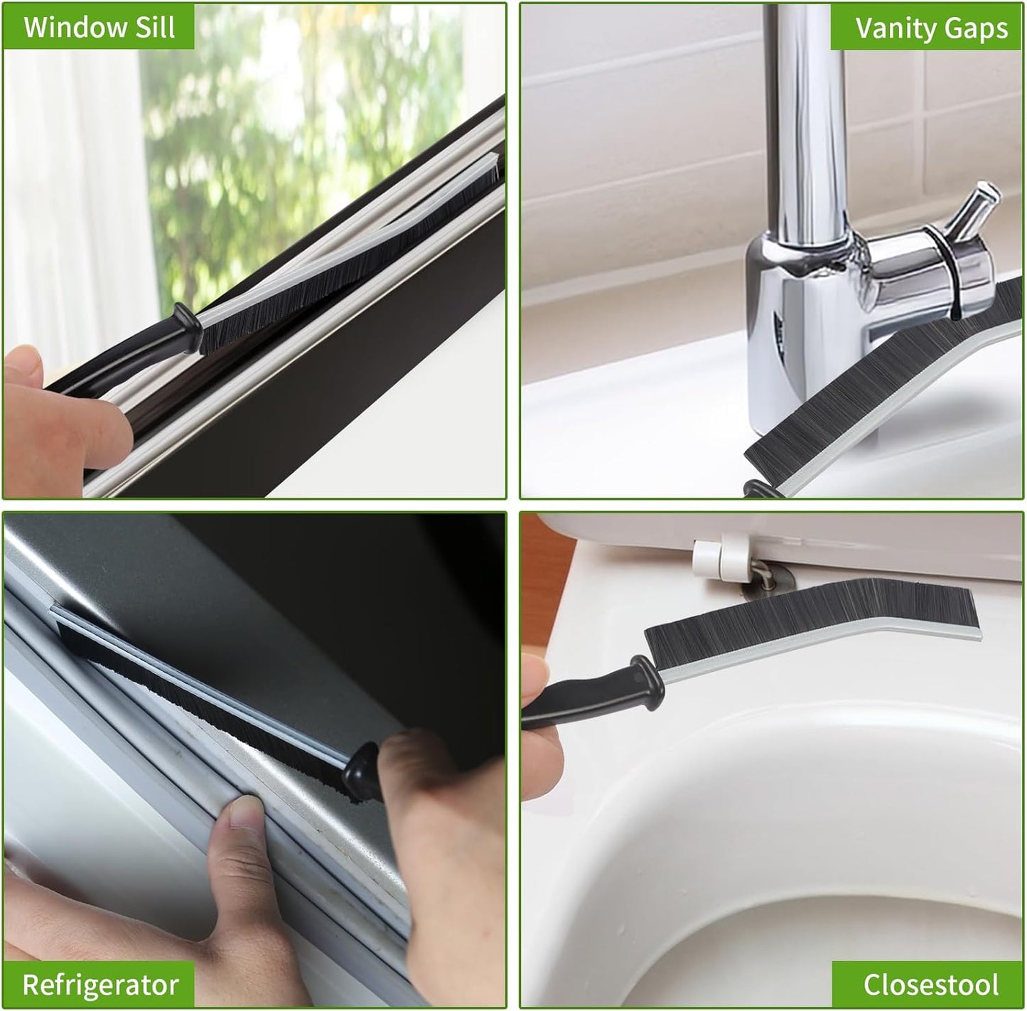 Crevice Cleaning Brush,10 Pcs Cleaning Supplies Cleaning Brush Tools,Hard Bristle Crevice Brush for Household Use Bathroom Tiles Kitchen Practical and Durable