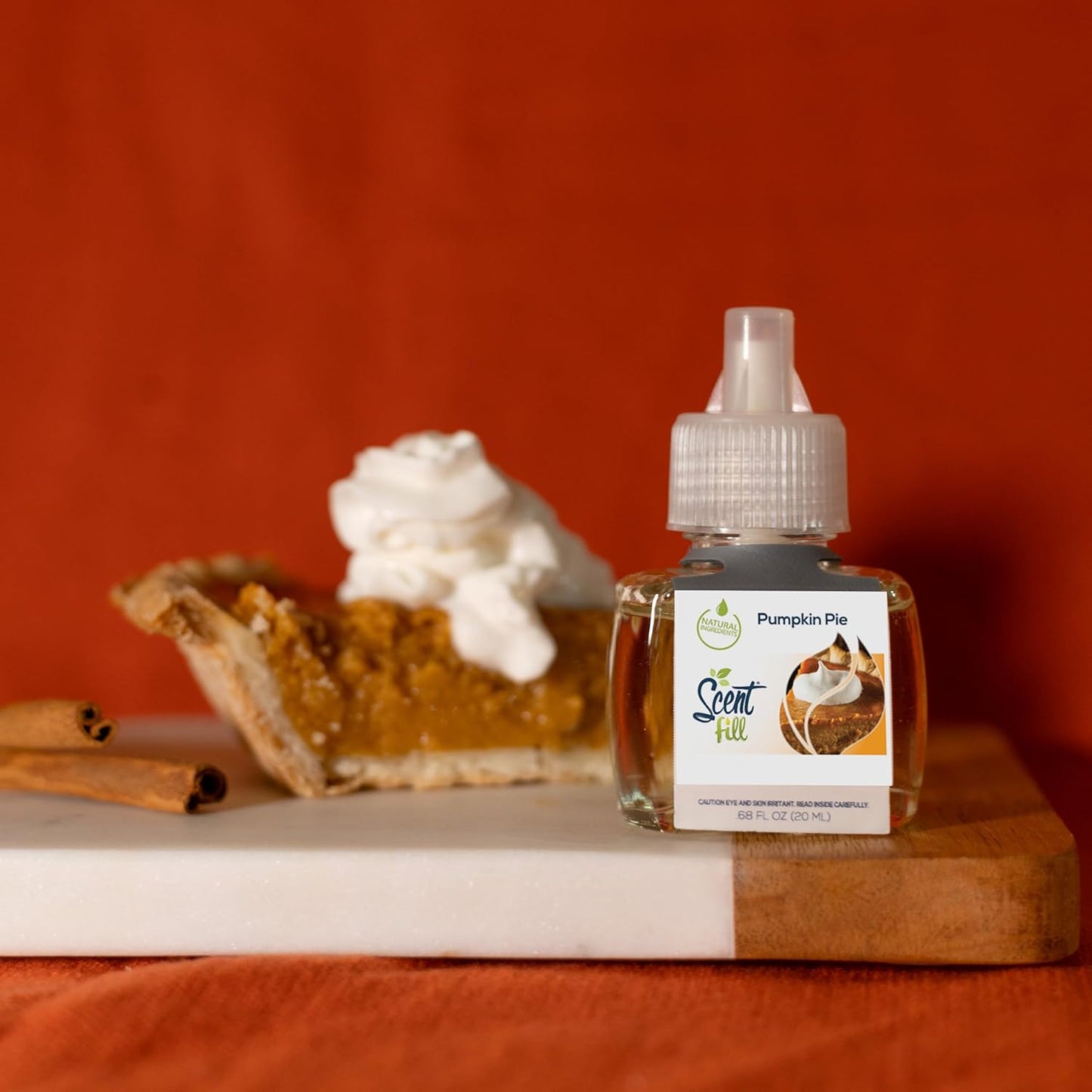 Scent Fill Pumpkin Pie Plug in Air Freshener, 4 Scented Oil Refills