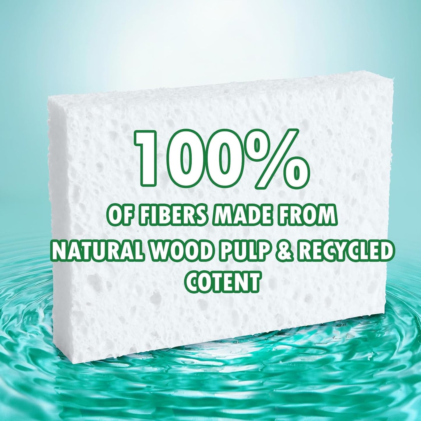 12 Pack Dishwashing Sponges Natural Cellulose Sponges Plant Based Resilient and Reusable Soft Dish Sponges for Washing Dishes DIY Craft Sponge for Fun