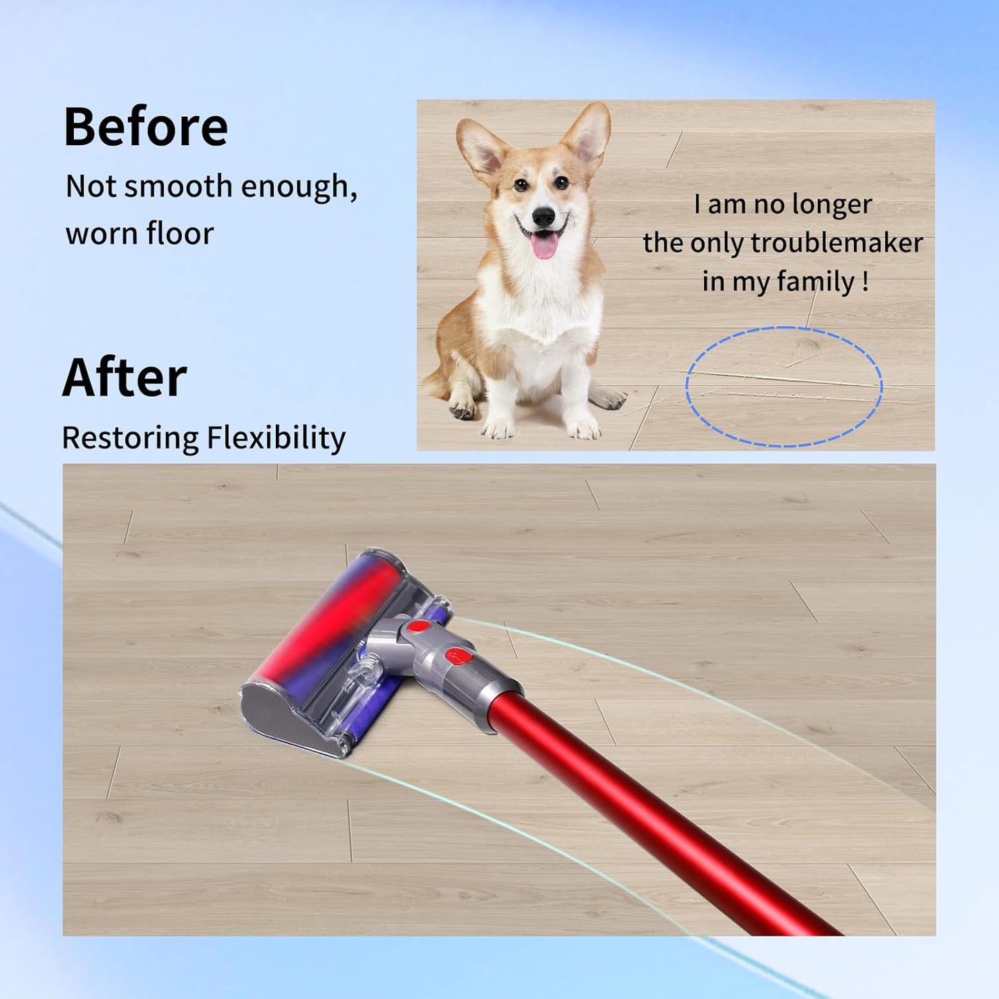 9 Pcs Soft Plush Strips Vacuum Replacement Kit Compatible with Dyson V6,V7,V8,V10,V11 Soft Roller Cleaner Head,Vacuum Attachment Replacement Parts for Home Cleaning