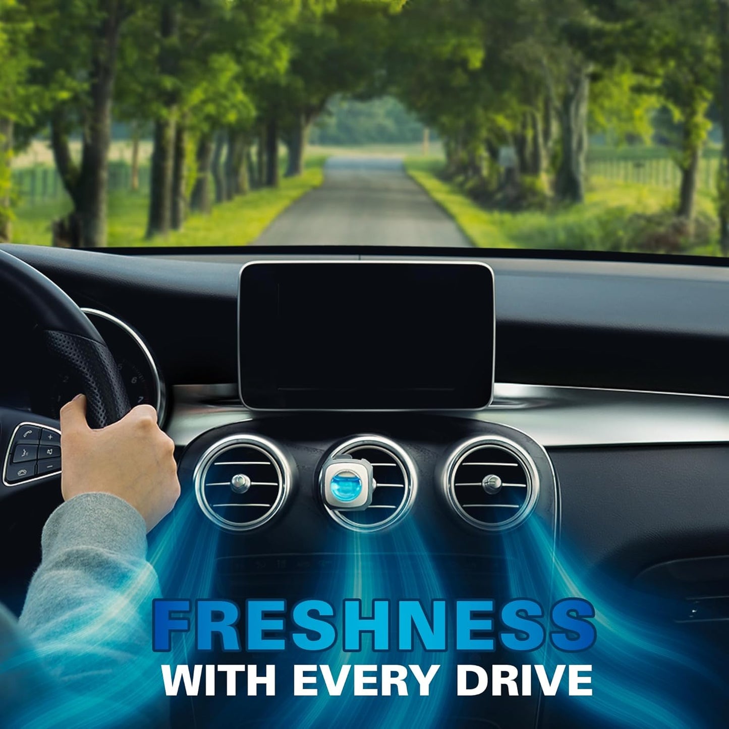 Air Jungles New Car Scent Car Air Freshener Clip, 6 Vent Clips, 4ml Each, Long Lasting Air Freshener, Up to 180 Days Odor Eliminator