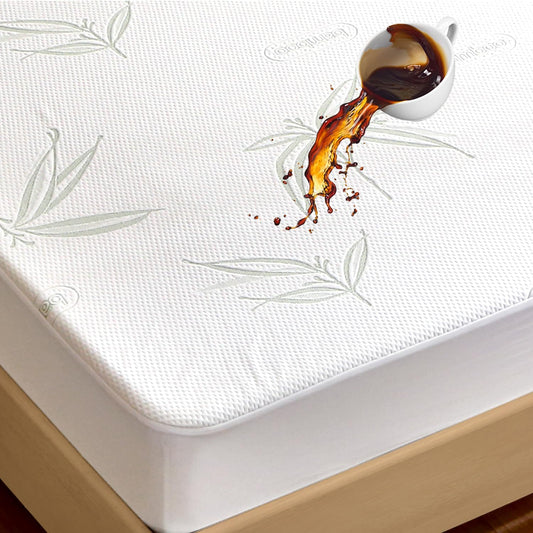 Twin Mattress Protector Waterproof Mattress Pad Washable Bamboo Rayon Mattress Cover Breathable Noiseless Bed Protector 5" - 21'' Elastic Fitted Deep Pocket