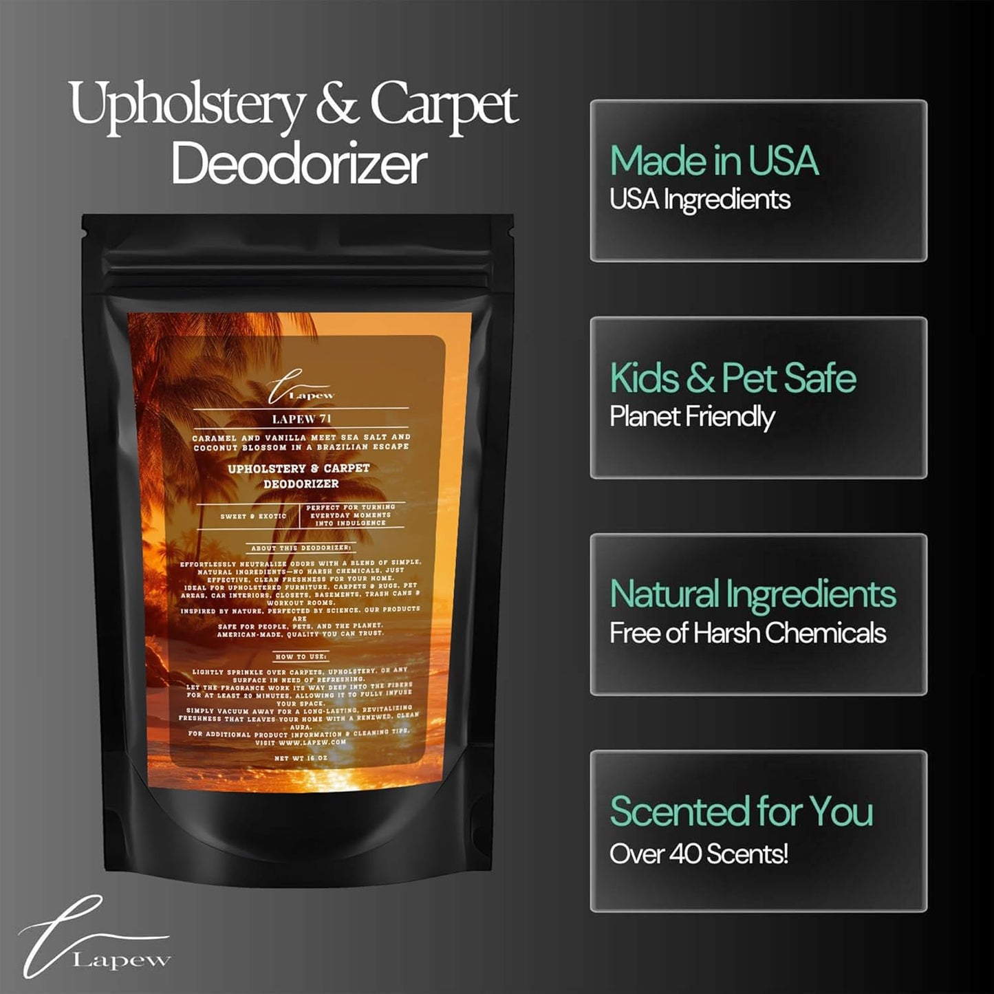 71 Carpet Freshener Powder 16 oz | Powerful Odor Eliminator for Home | Upholstery Deodorizer | Carpet Deodorizer | Cat Litter Box | Cheirosa 71 Fragrance