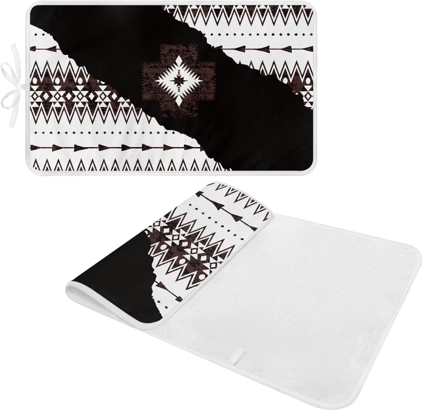 Aztec Print Ironing Mat Portable Ironing Pad Blanket for Table Top Heat Resistance Foldable Lightweight 32 x 16 Inch Small Ironing Pads for Washer,Dryer,Countertop