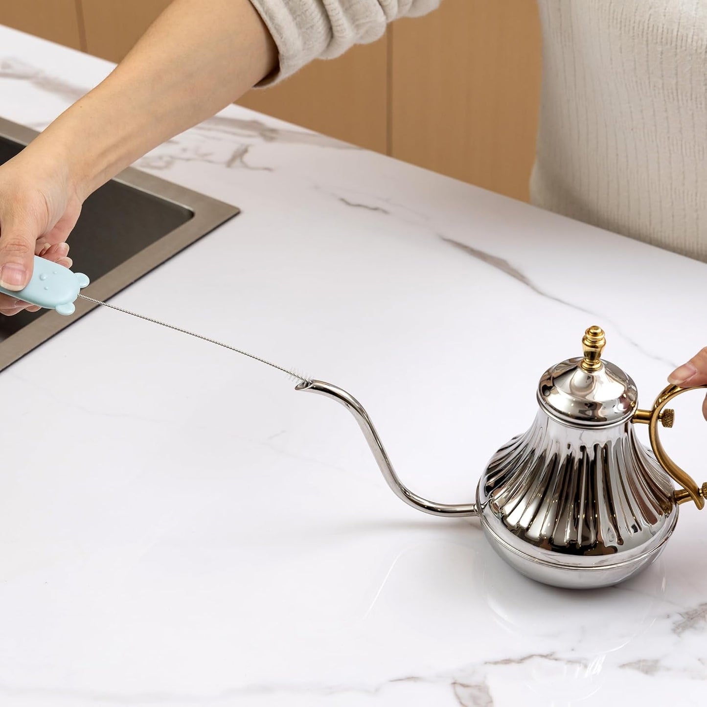 Chemimoso Straw Brushes Set of 4 - Cleaner for Metal, Glass, Smoothie Straws & Stanley Bottles