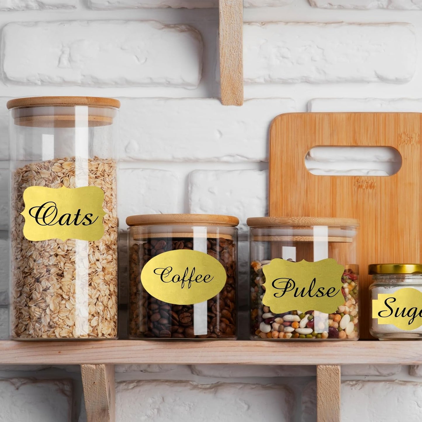 350 PCS Gift Tags Stickers Name Labels Stickers,2" x 1.2" Fancy Shape Stickers Self-Adhesive Handmade Bottle All-Purpose Jar Labels for Presents Cosmetic Decoration Jars Food Craft (Gold)