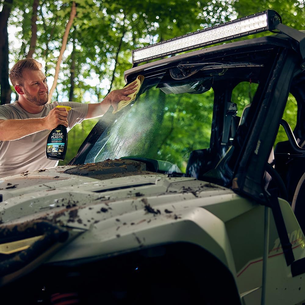 Invisible Glass 92084-3PK Clear Plastic Cleaner for Cars, Motorcycles, RVs, Boats, Helmet Visors, Golf Carts, Acrylic and Vinyl Windows, Streak-Free, Haze-Free, Removes Static, 22 Fl Oz, Pack of 3