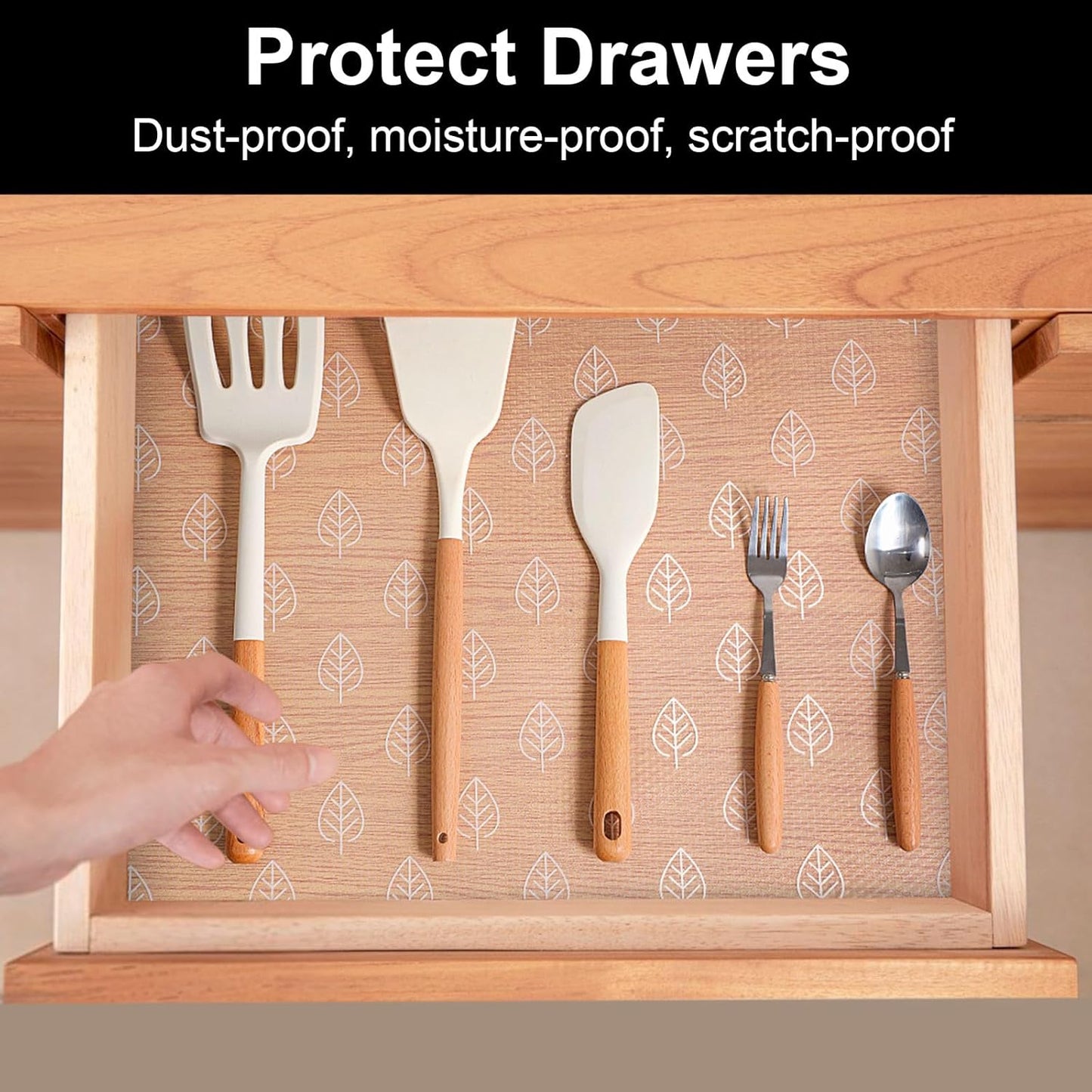 Cooyes Drawer Liner Shelf Liners for Kitchen Cabinets Refrigerator Liners Waterproof & Oil-Proof Kitchen Cupboard Liner Drawer Mats EVA Material Non Adhesive Fridge Liner for Shelves