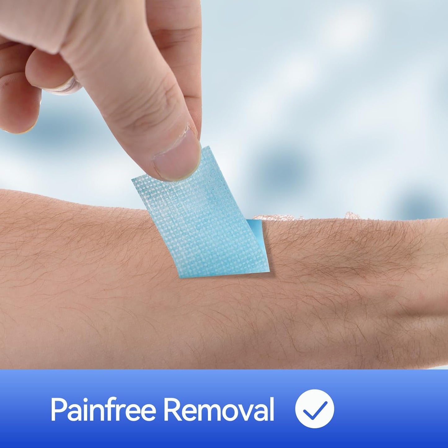 2 Rolls Silicone Medical Tape for Wound Care - Surgical Tape for Secures Dressings and Gauze, Blue Waterproof Medical Tape for Sensitive Skin （1" x 5.5 Yard）