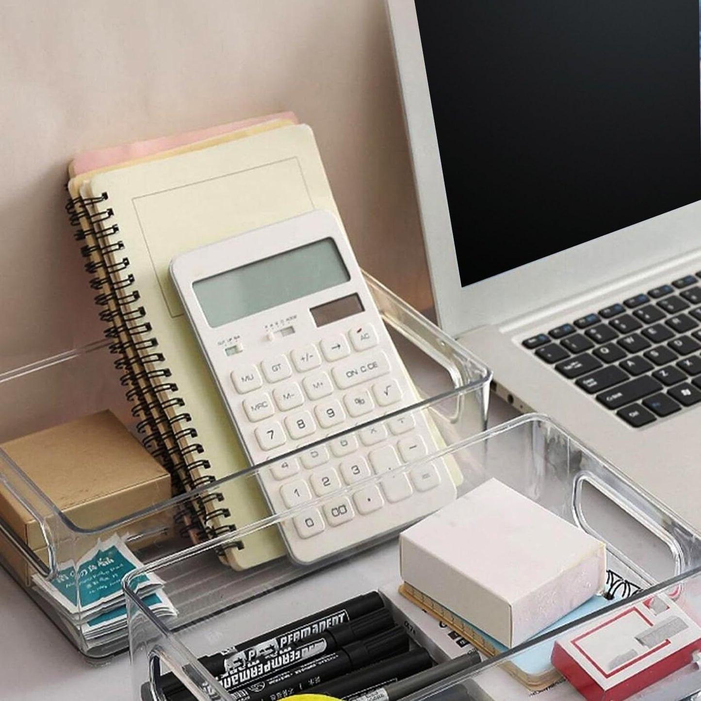 Clear Plastic Storage Bins, Home Bathroom Laundry Room Freezer Refrigerator Pantry Organizers and Storage Containers Fridge Organizer Bins Kitchen Organization Cabinet Medicine Bin for organizing