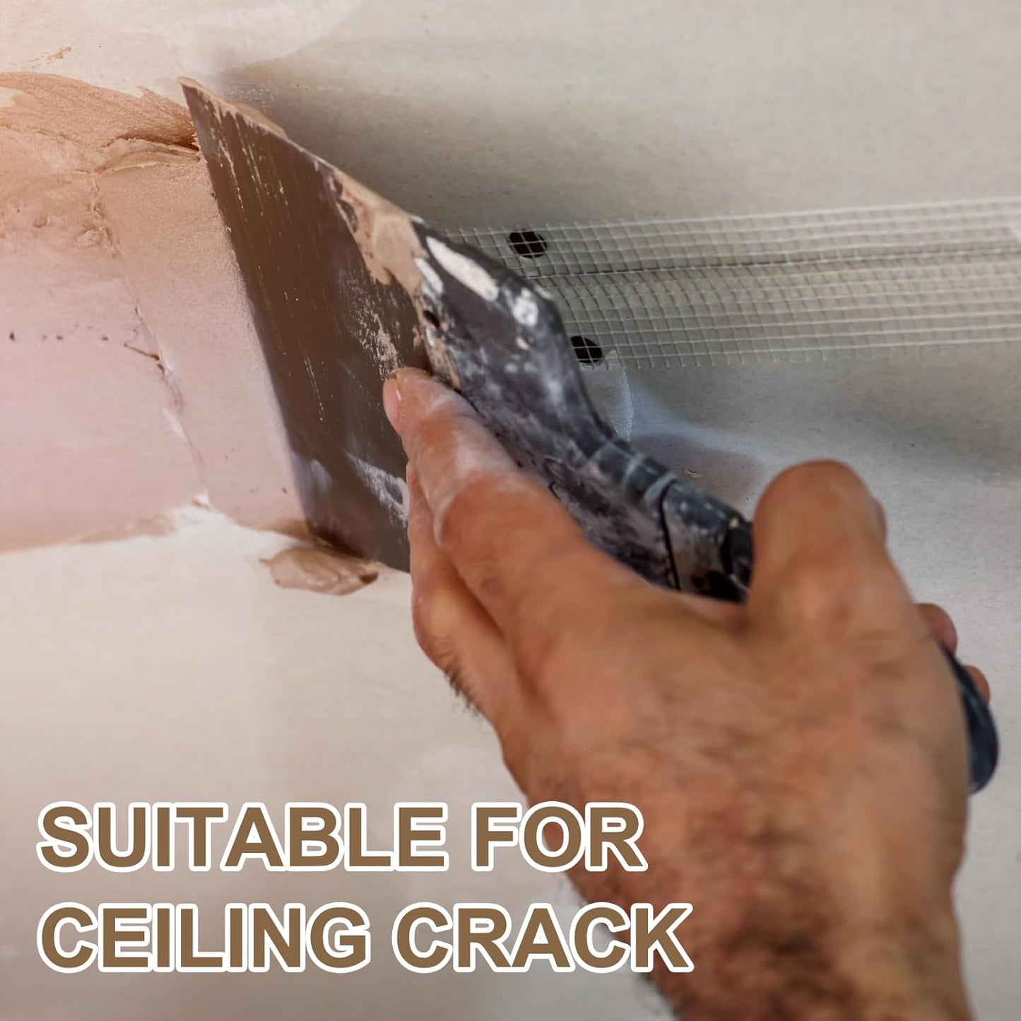 PATIKIL Drywall Repair Mesh Tape, 3 inch x 82 ft Fiberglass Repair Patch Self-Adhesive Dry Wall Joint Tape 12 Mesh Wall Hole Crack and Seam Patch, White