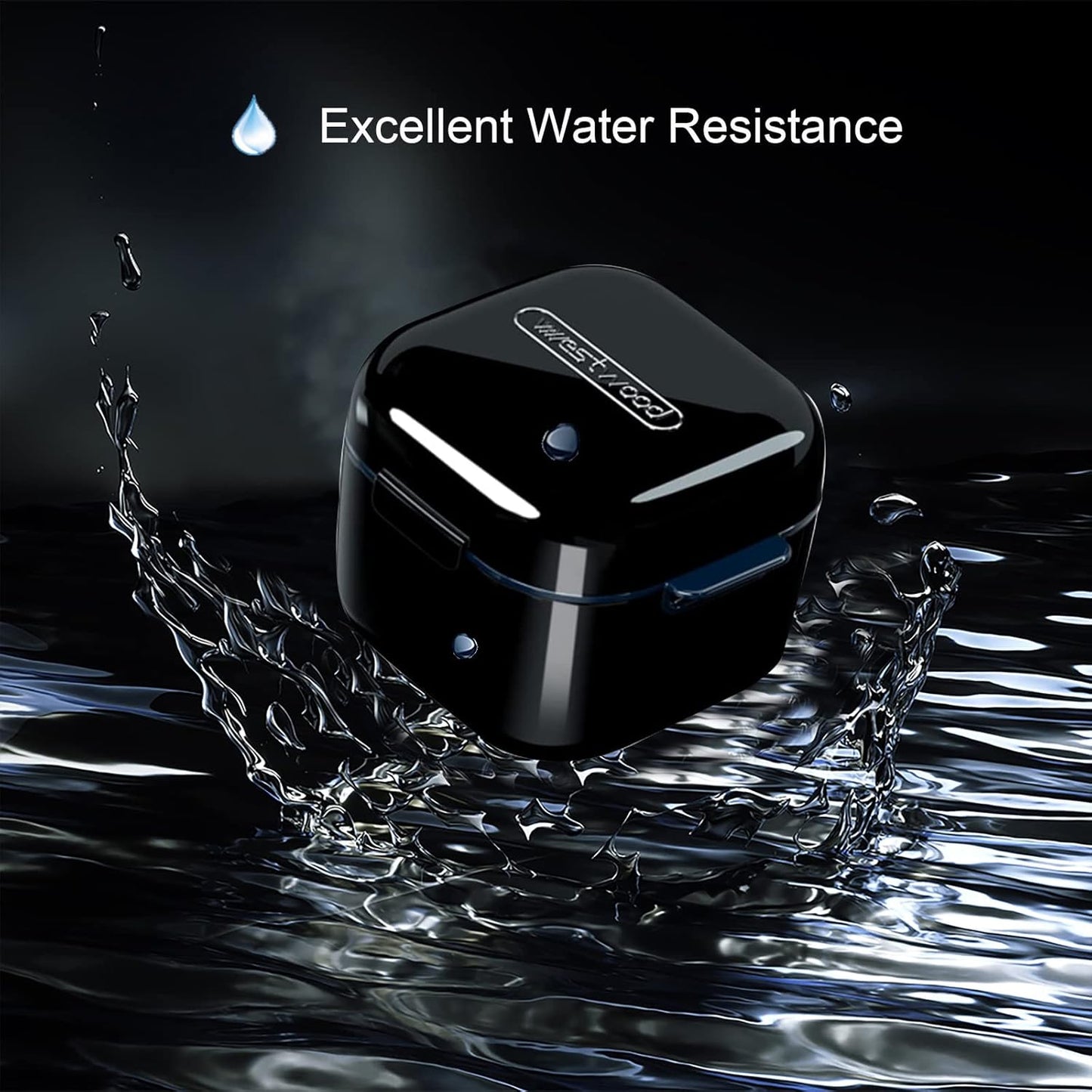 Denture Cup，Retainer Case,Cute Night Mouth Guard Box Holder, Storage Soak Container with Strainer basket for Travel Cleaning.(1 Pack,Black)