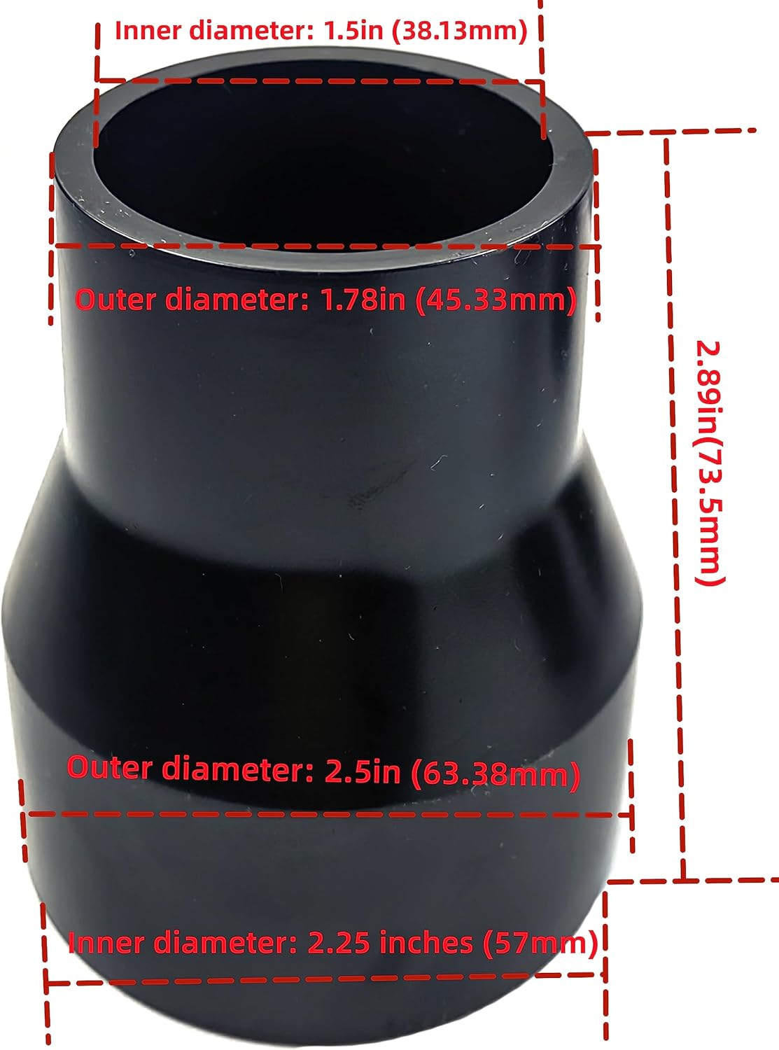 palart 3 Piece Vacuum Adapter Combo Kit Fits Wet Dry Vacuum Cleaners Connector Accessory, includes a 2-1/2 in. to 1-7/8 in. accessory adapter, a 1-7/8 in. to 1-1/4 in. and a hose-to-hose connector