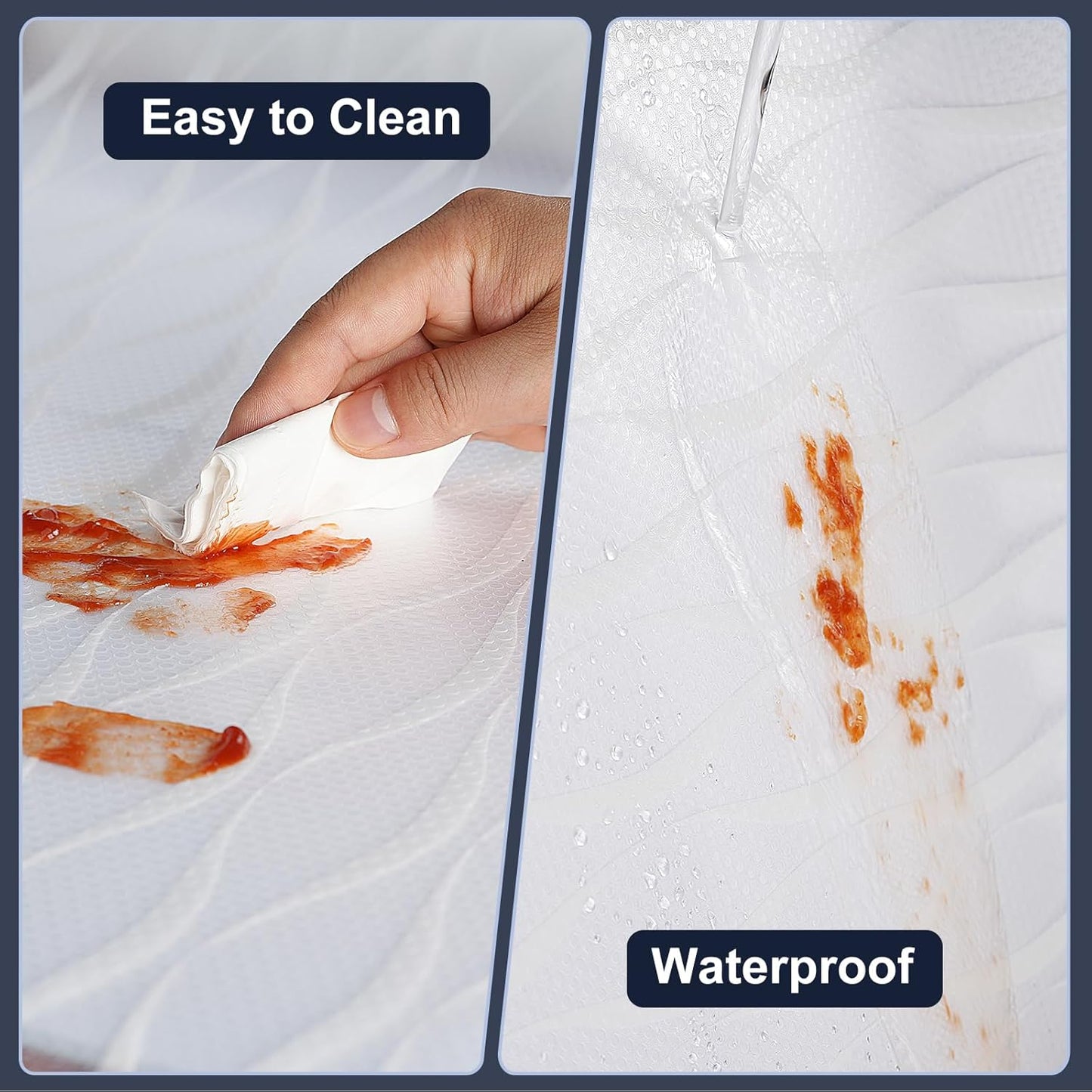 Shelf Liner, Waterproof Refragerator Liner, Drawer Liners for Kitchen Cabinet, Bathroom Sink Mat No Slip Cupboard Mats Non Adhesive Fridge Liner EVA Place Mats Roll - Clear Wave 12"×236.2"