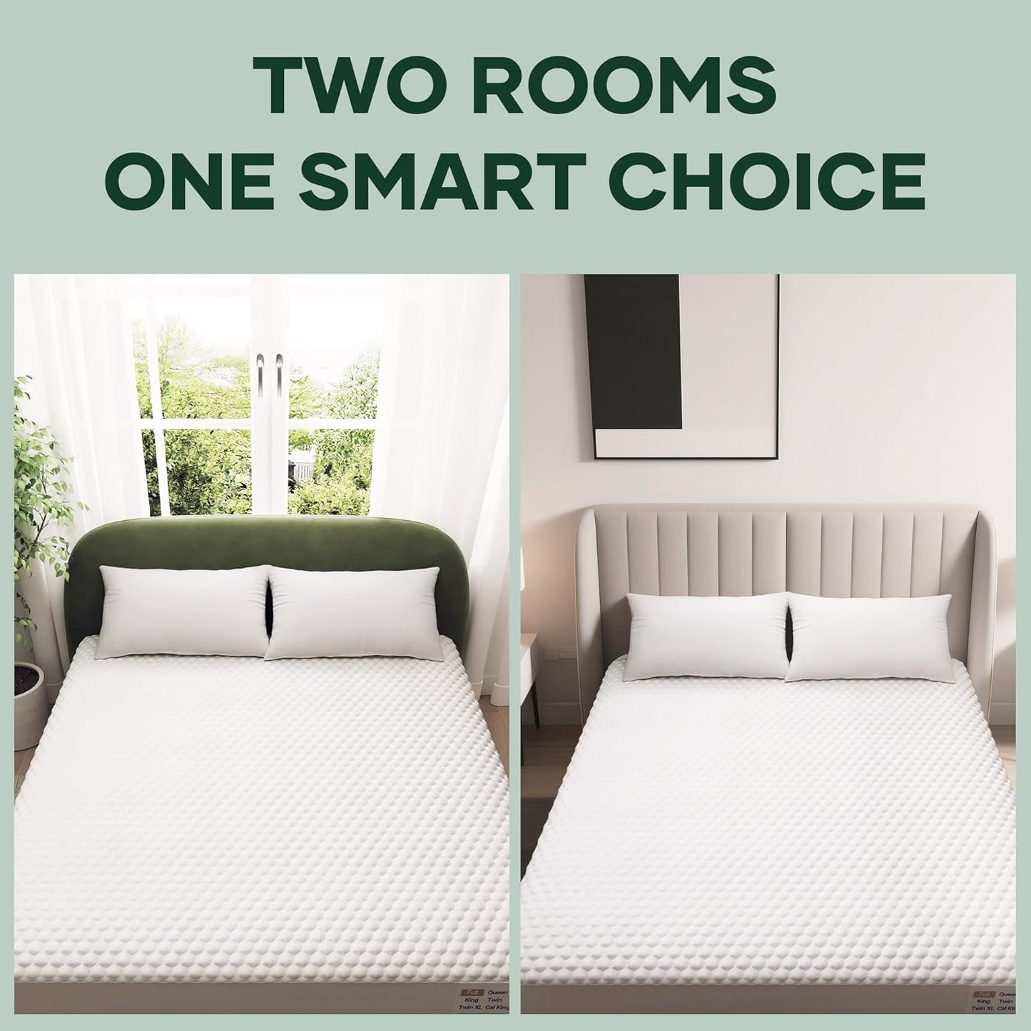 Ohgeni 100% Waterproof Mattress Protector, Queen Size-2 Pack, Fitted Sheet with Stretchable Pockets, Deep Sleep Noiseless Soft. Breathable Cooling Hypoallergenic Material, Mattresses Cover for Bed