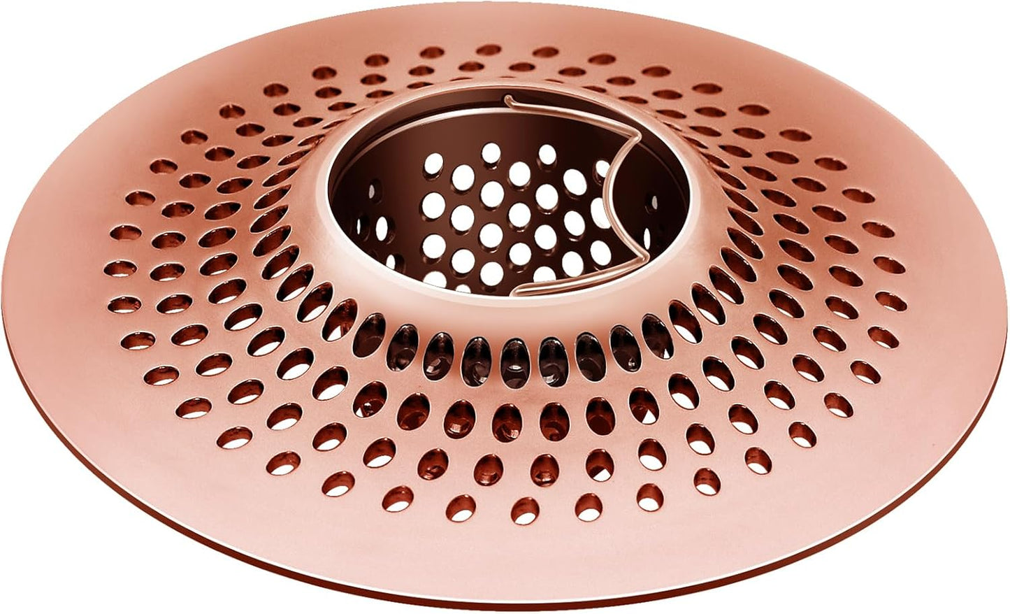 LEKEYE Shower Drain Hair Catcher/Bathroom Drain Cover/Bathtub Drain Strainer/Shower Stall Drain Protector(Red Copper)