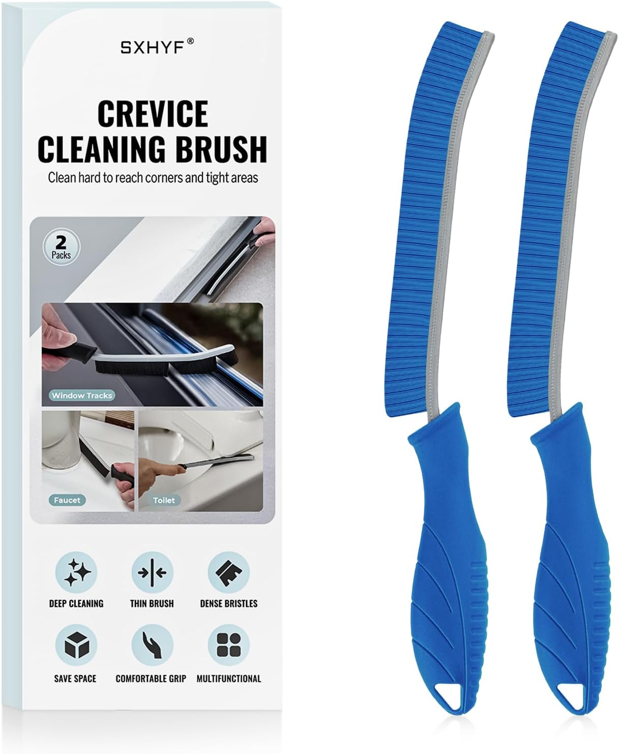 SXhyf Cleaning Brush - Hard Bristle Crevice Cleaning Brush, Multifunctional Gap Scrub Brush, Kitchen Essentials, Bathroom Cleaner Tools for Household Use, Home, Window, Toilet, Stove