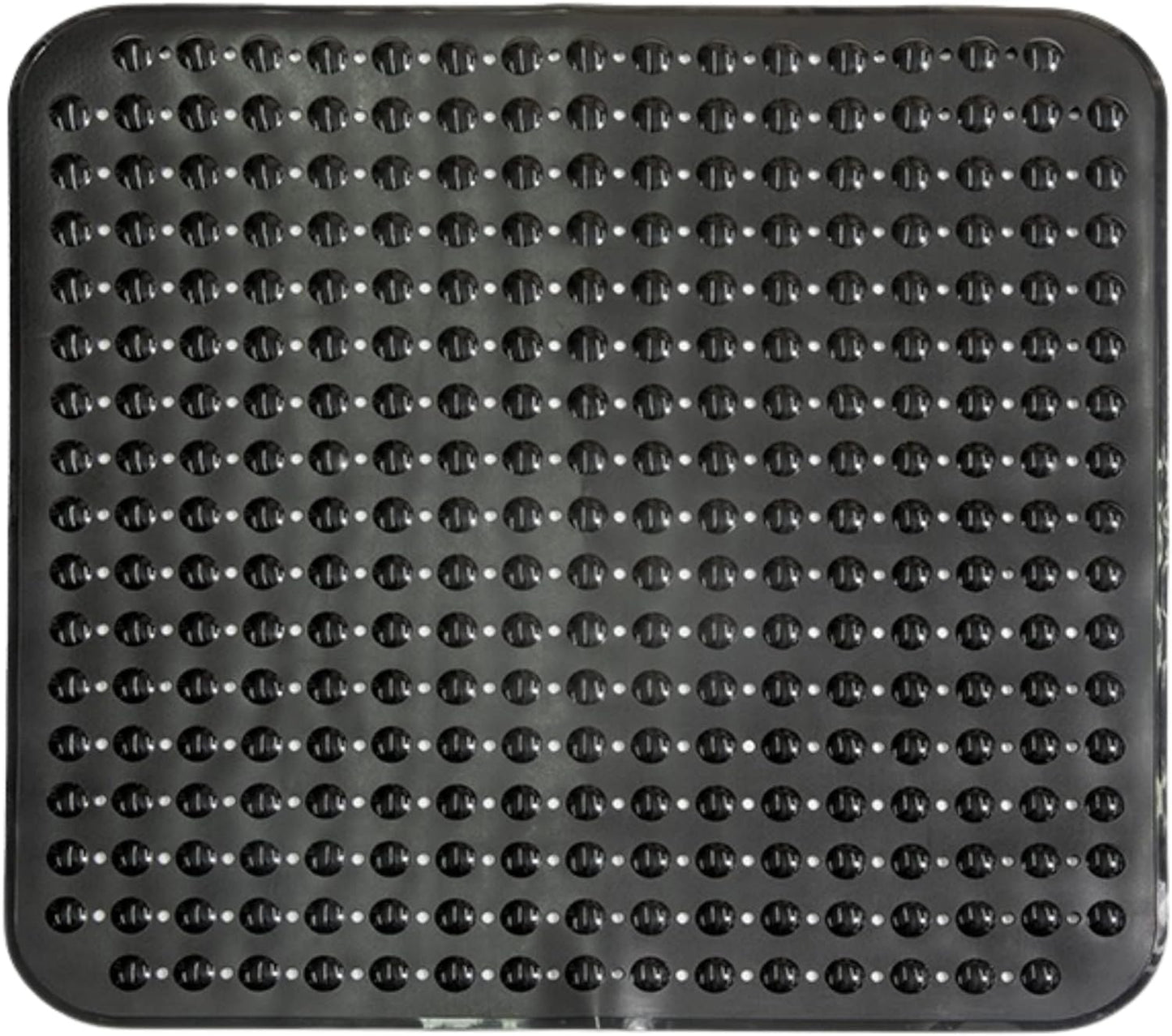 ENKOSI Extra Large Square Non Slip Shower Mat - 31 x 31-inch XL Bathroom Shower Mat - Square Shower Matts for Shower Stall Floors | Secure Suction Cups and Drain Holes (31x31 Black)