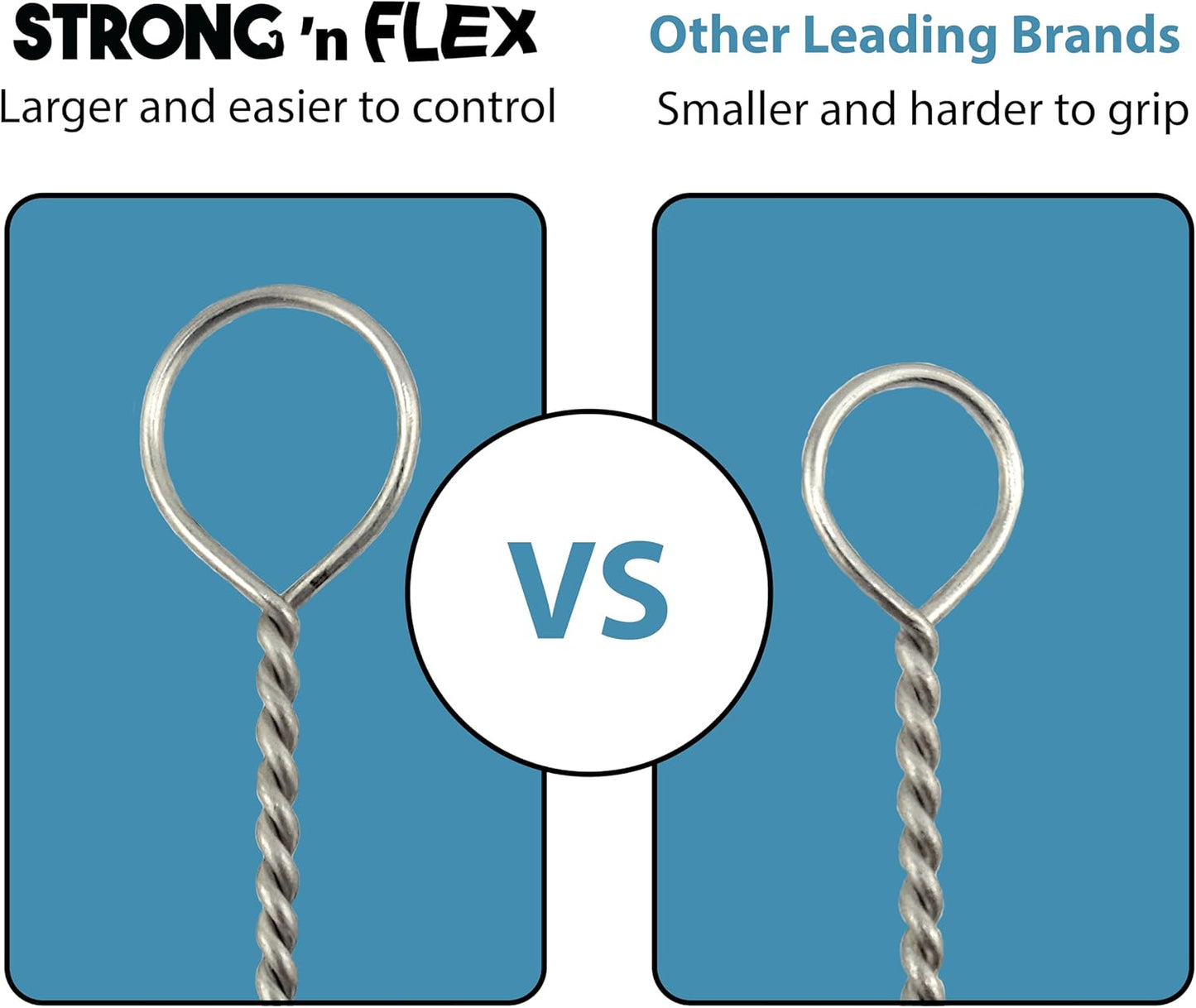 Strong 'n Flex Nylon Straw Cleaner Brushes – Fan-Shaped End for Tight Spaces, Ideal for Reusable Straws, Water Bottles, Sippy Cups & Pipes – Includes Zippered Pouch – 8" Long – Set of 8