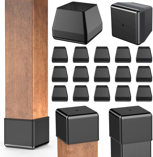 Furniture Sliders,24 PCS Square Chair Leg Sliders for Carpet, Furniture Movers Sliders, Carpet Chairs Furniture Glides, Floor Protectors, Carpet Moving Sliders Easily Move.(Black, Fit:0.67-0.87").
