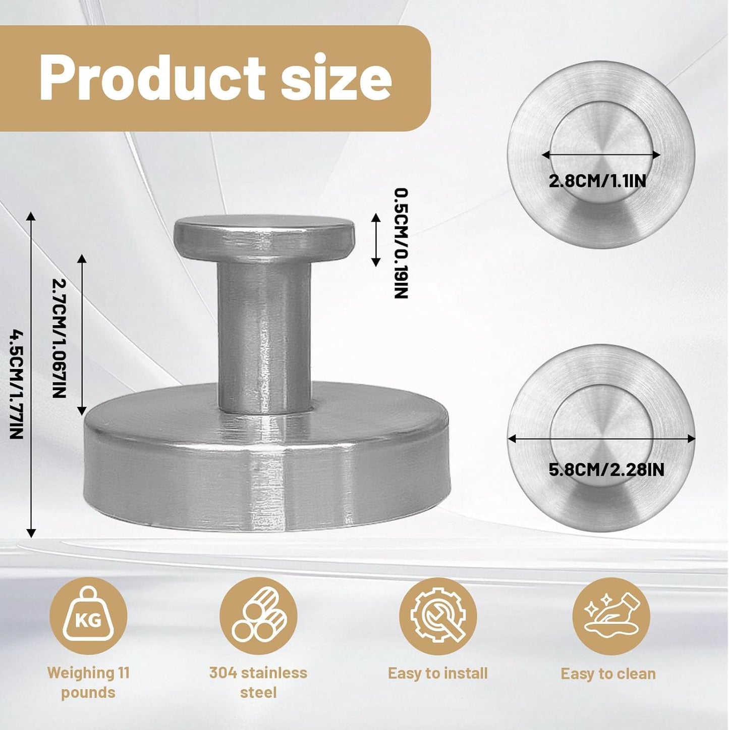 4 Pcs Suction Cup Hooks，No-Drill Suction Cup Hooks， Removable Hook，Towel Hook，Suction Hook for Shower,Bathroom, Bedroom, Glass Window